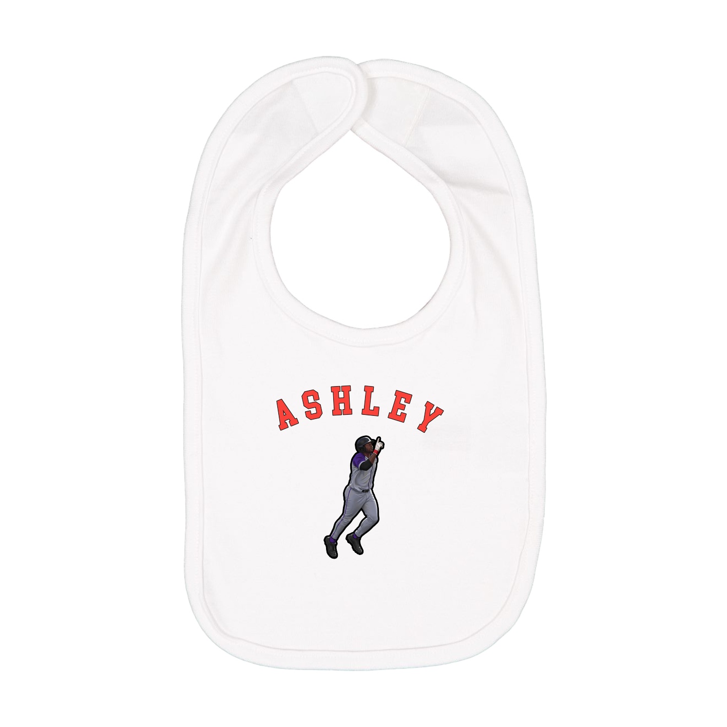 Infant Bib — Shirsey Arch in White