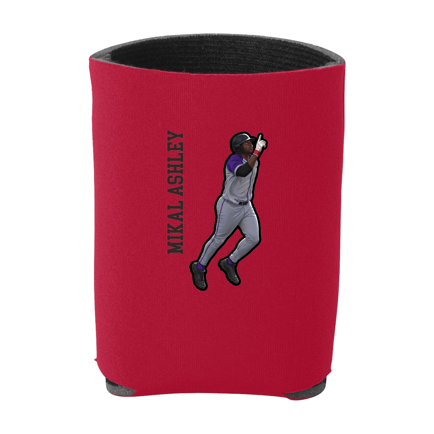 Can Holder — Name Vertical in Red
