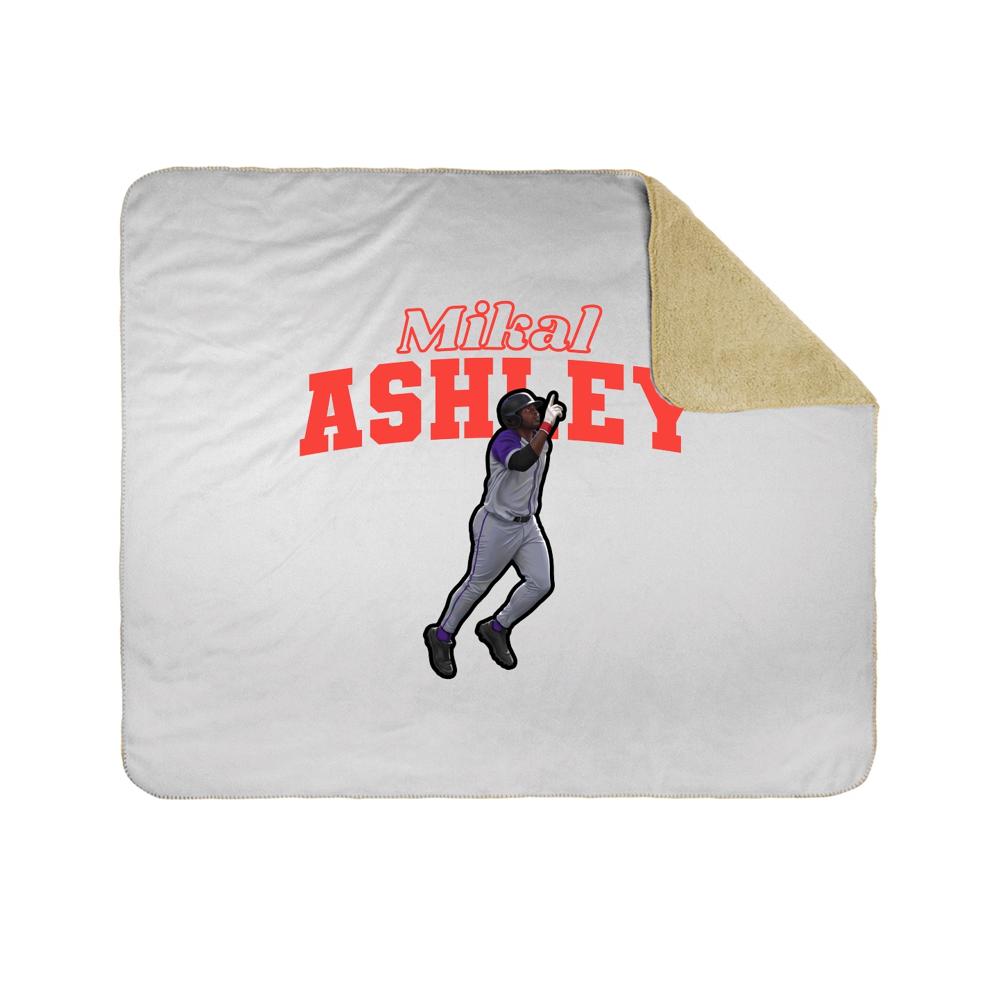 Throw Blanket — Name Arch in White