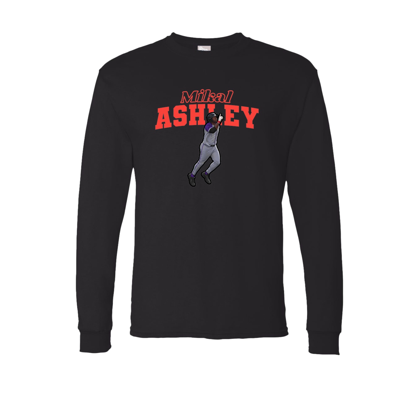 Long Sleeve Tee — Name Arch in Black
