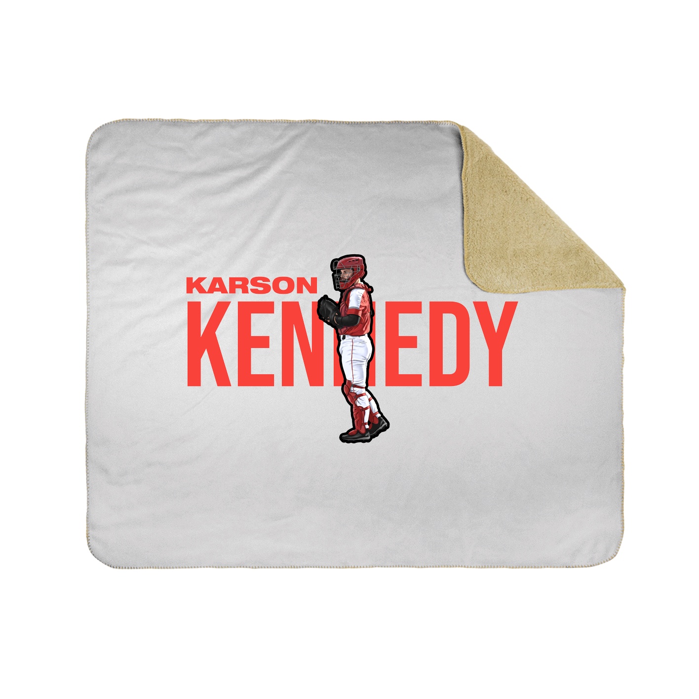 Throw Blanket — Player Name in White