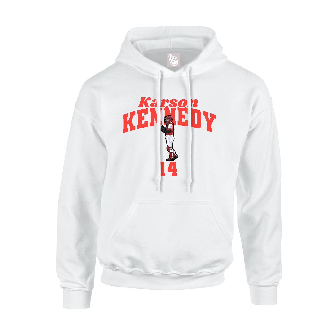 Hoodie — Signature Arch in White
