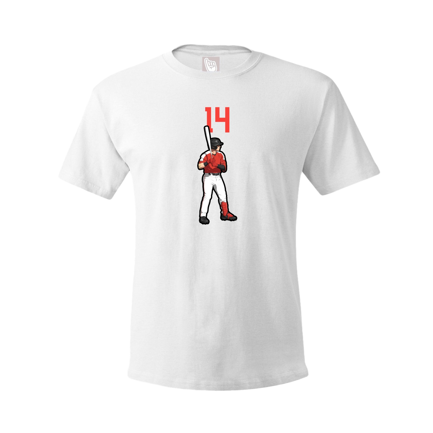 Youth Tee — Number Top in White