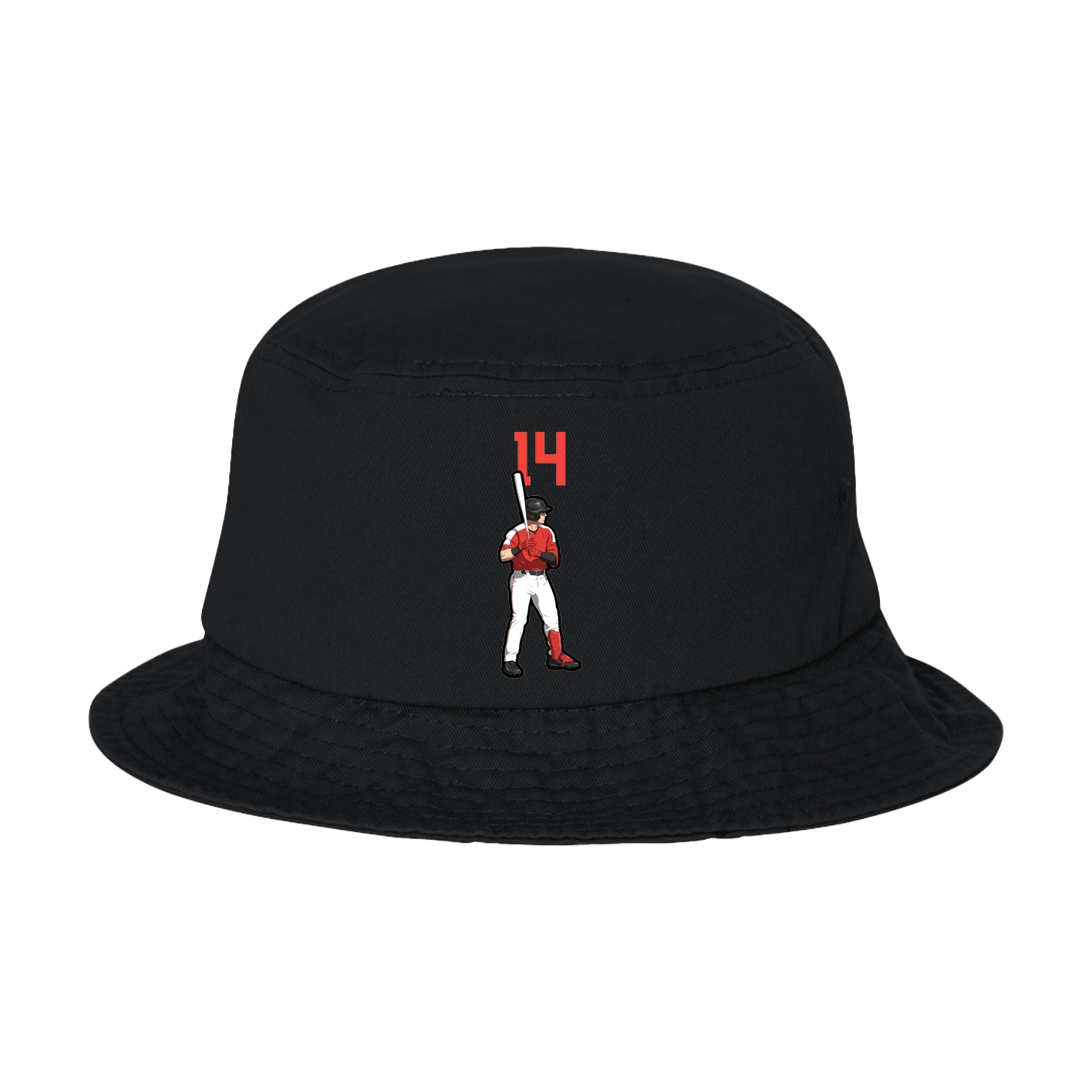 Bucket Cap — Number Top in Black