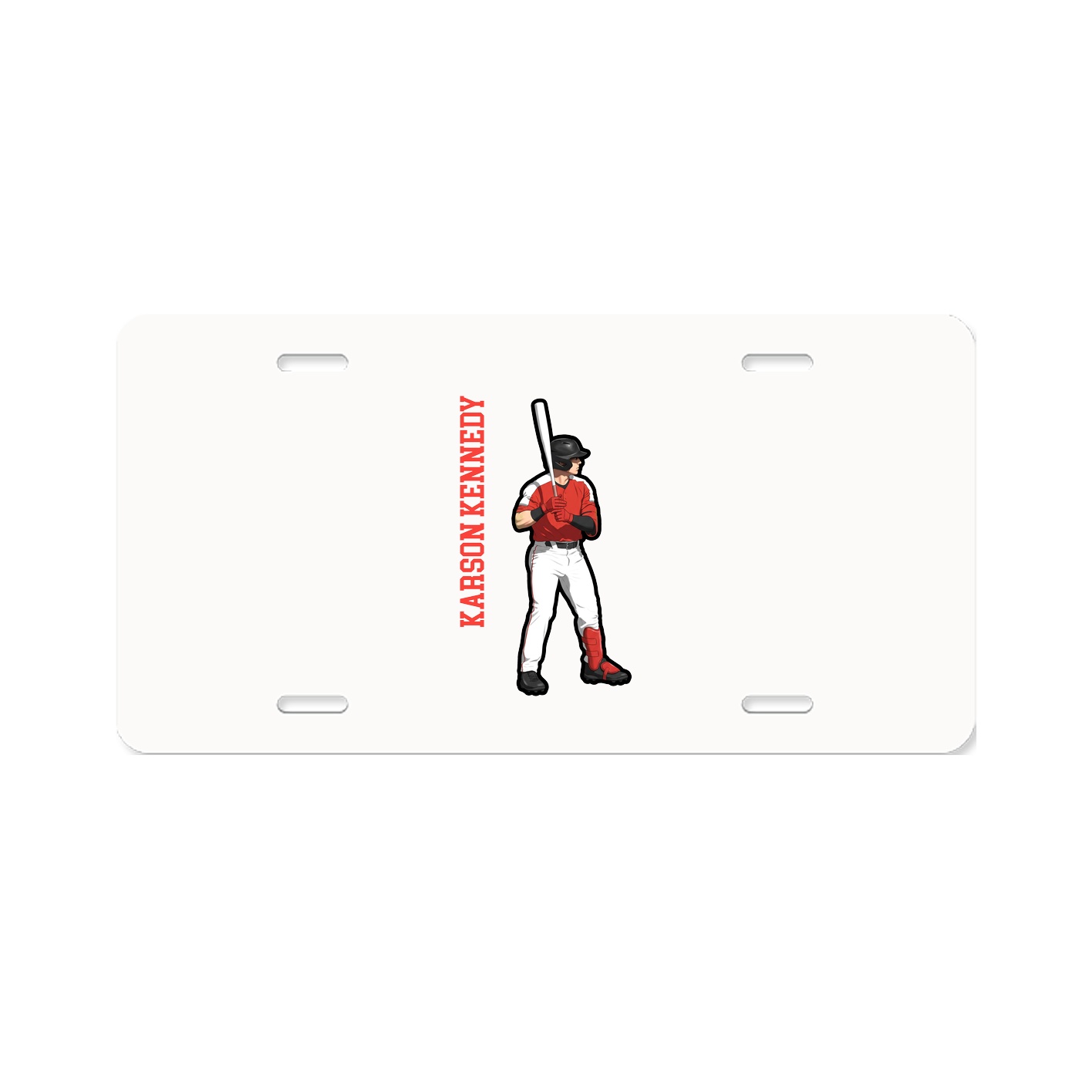 License Plate — Name Vertical in Classic
