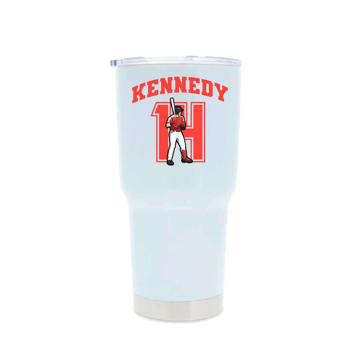 30oz Stainless Steel Tumbler — Number in White