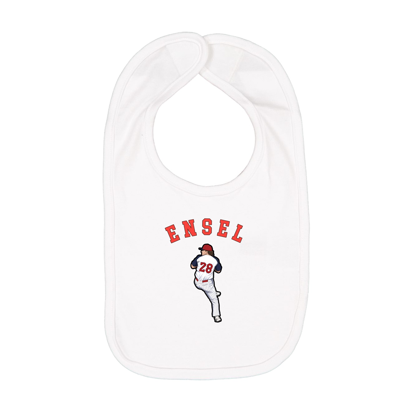 Infant Bib — Shirsey Arch in White