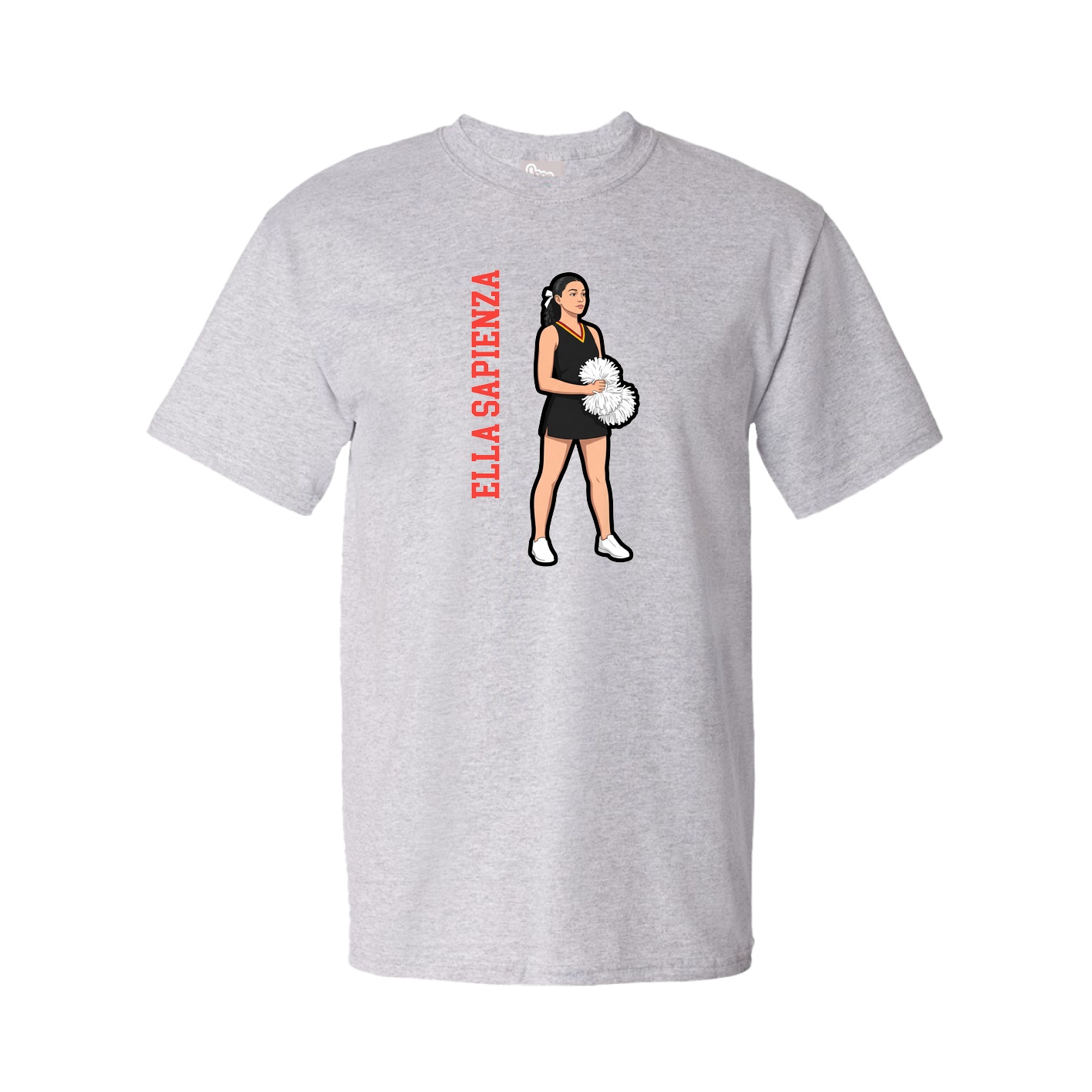 Youth Tee — Name Vertical in Grey