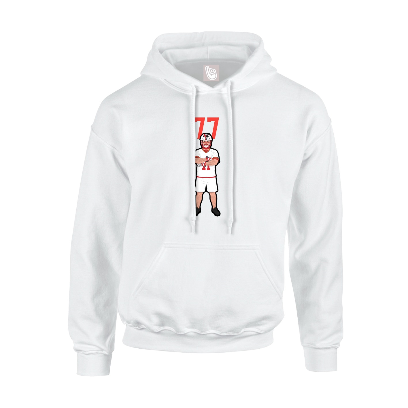Hoodie — Number Top in White