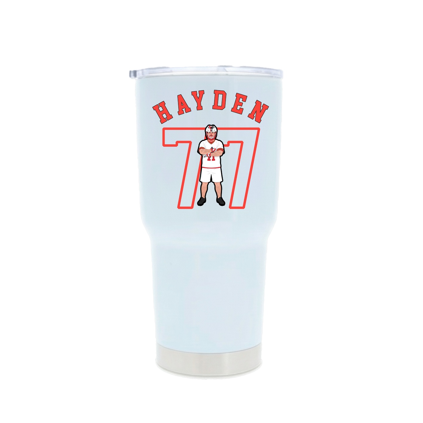 30oz Stainless Steel Tumbler — Shirsey Arch in White
