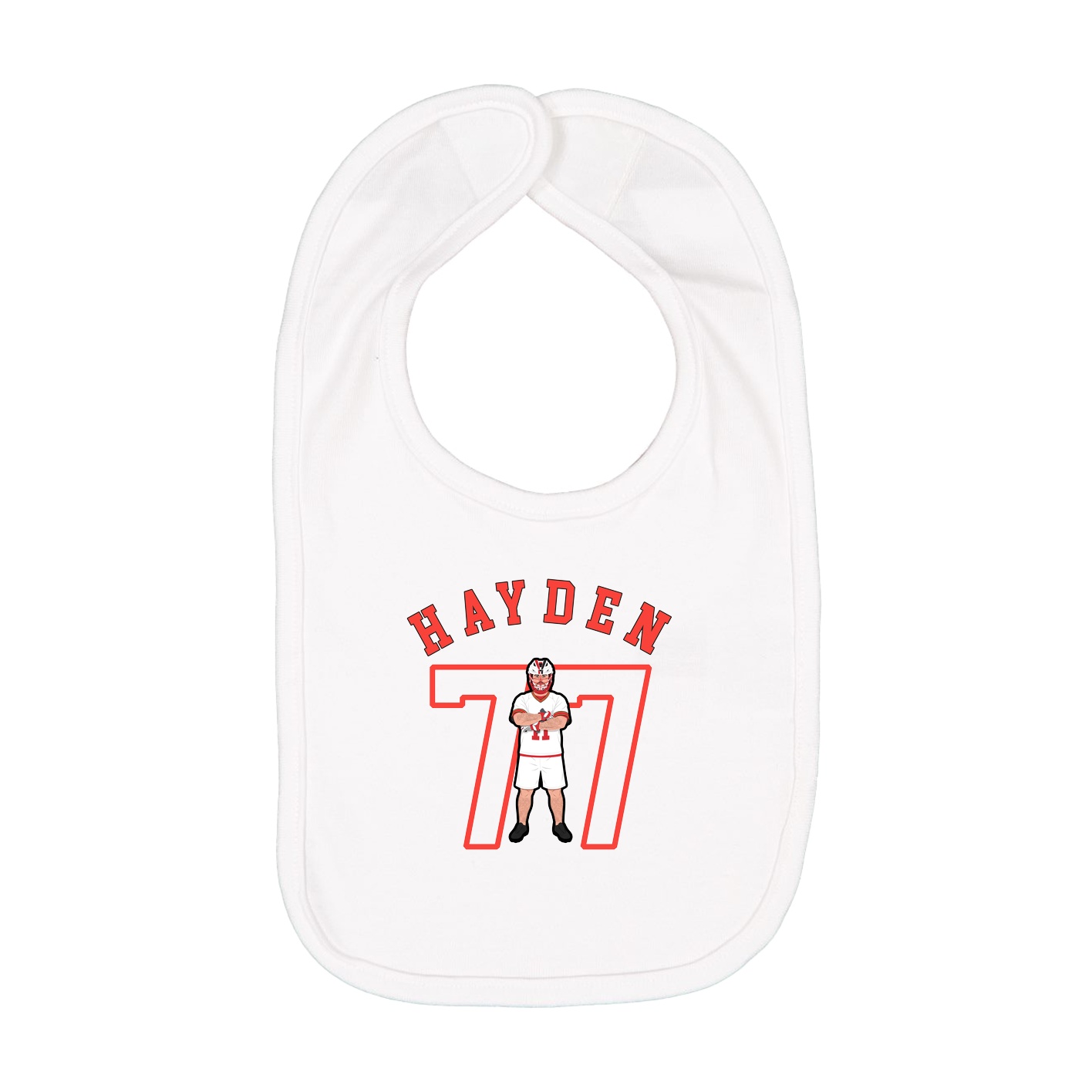 Infant Bib — Shirsey Arch in White