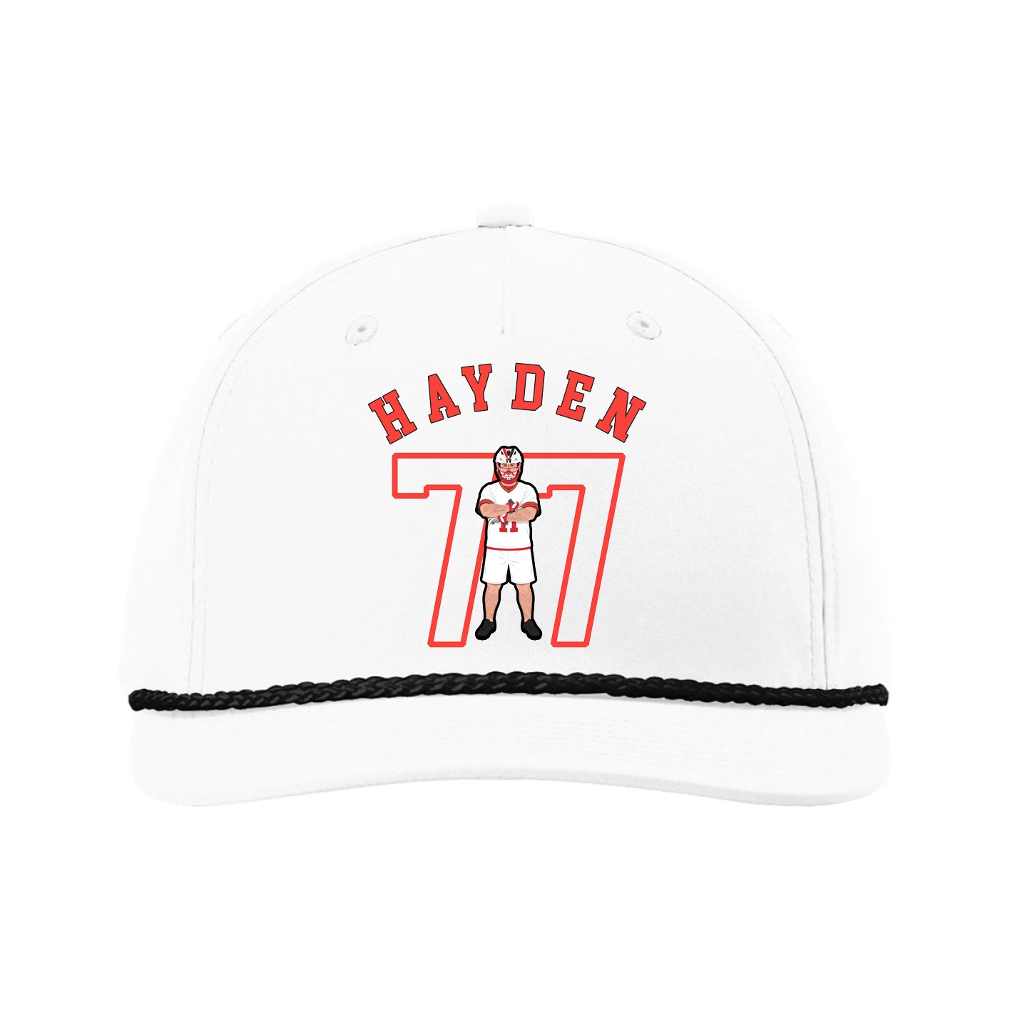 Five-Panel Classic Rope Cap — Shirsey Arch in White
