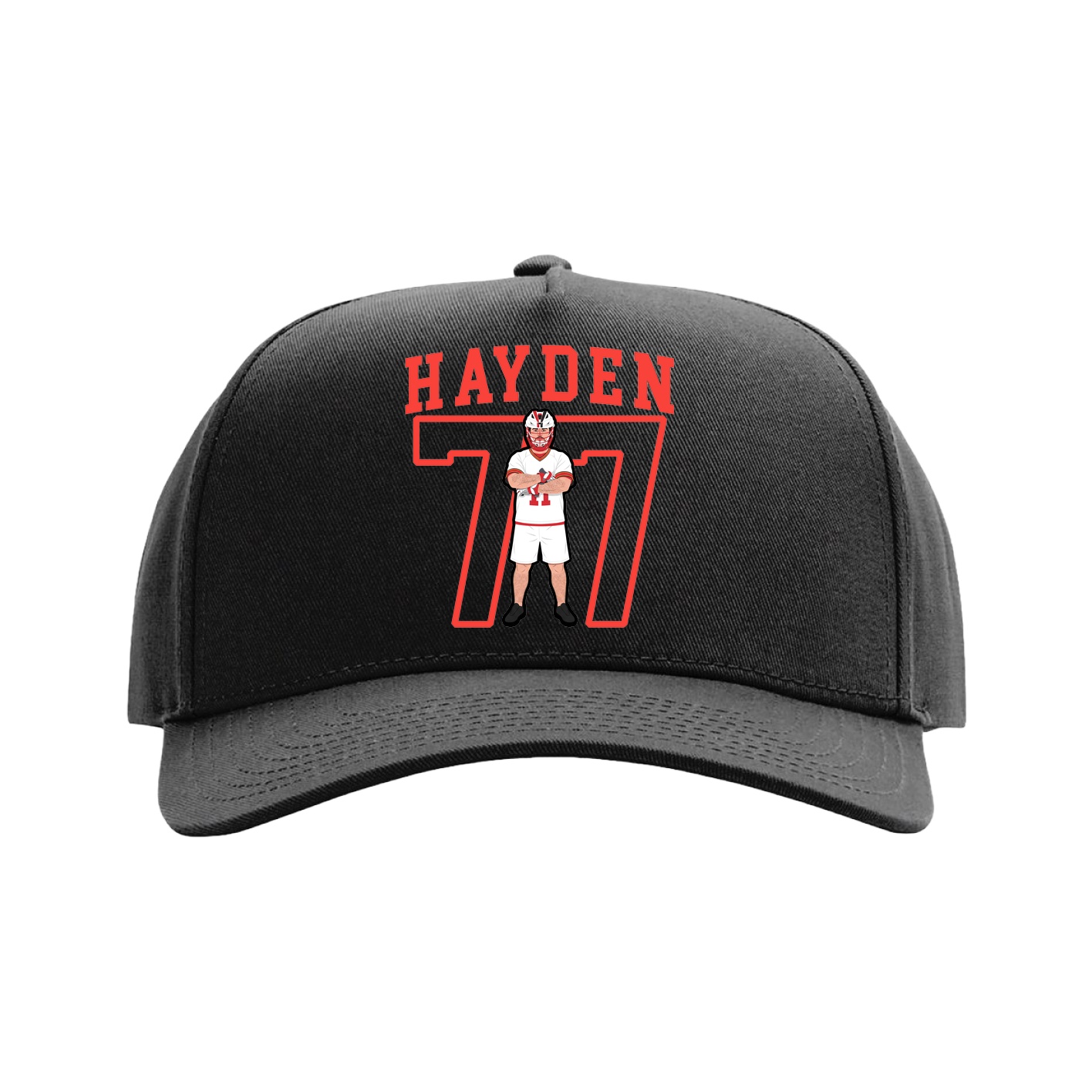 Full Fabric Five-Panel Champ Cap — Shirsey in Black