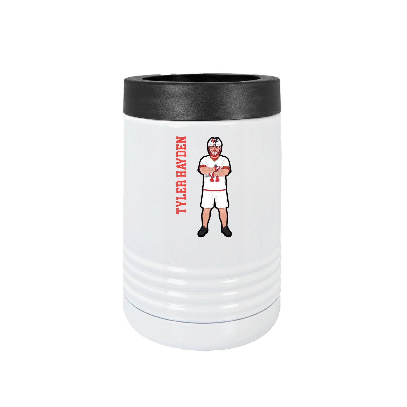 Beverage Holder — Name Vertical in White