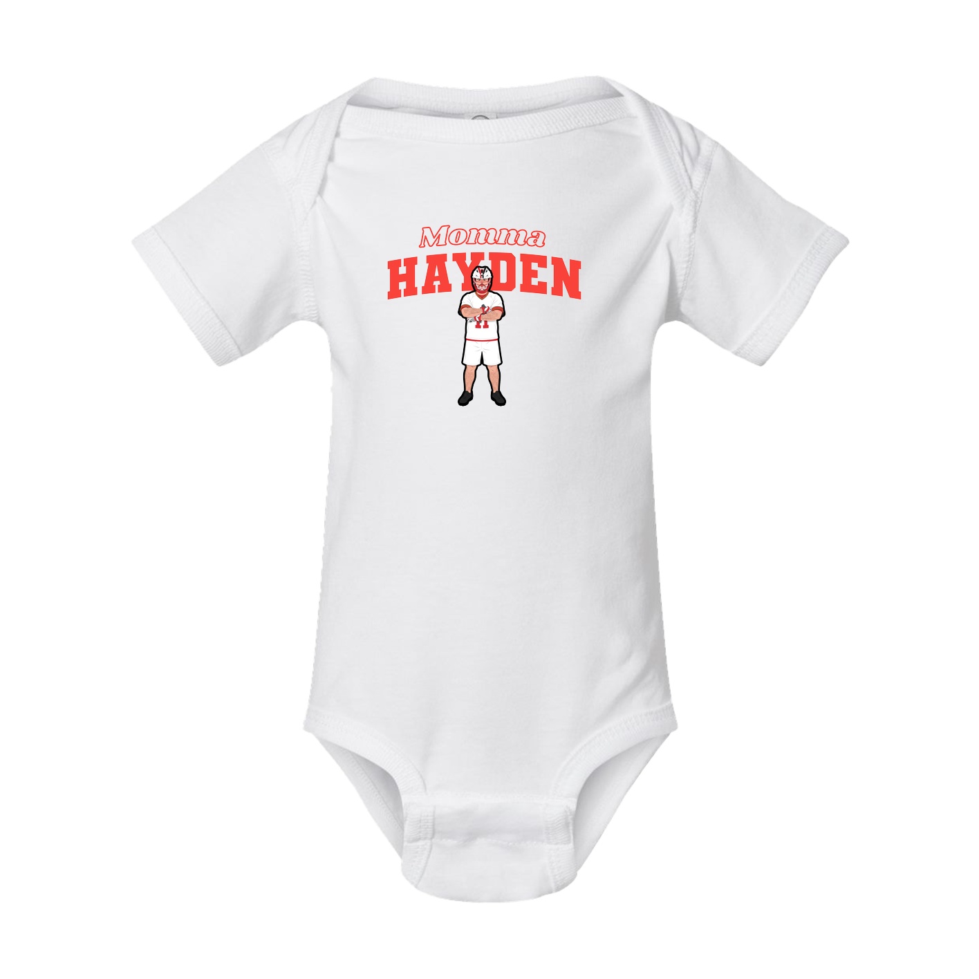 Baby Onesie — Mothers Day Block in White