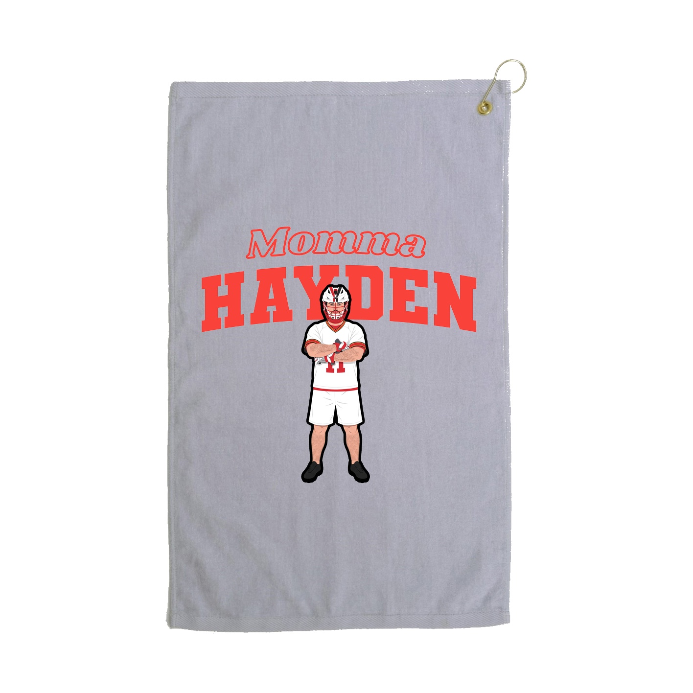 Golf Towel — Mothers Day Block in Grey