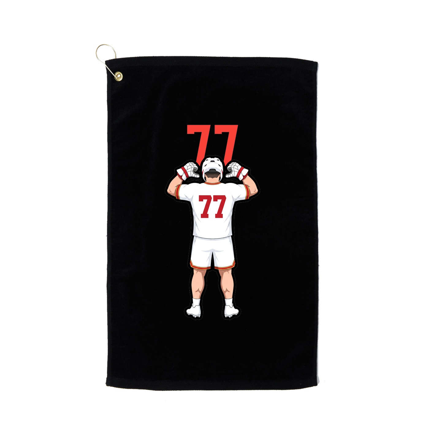 Golf Towel — Number Top in Black