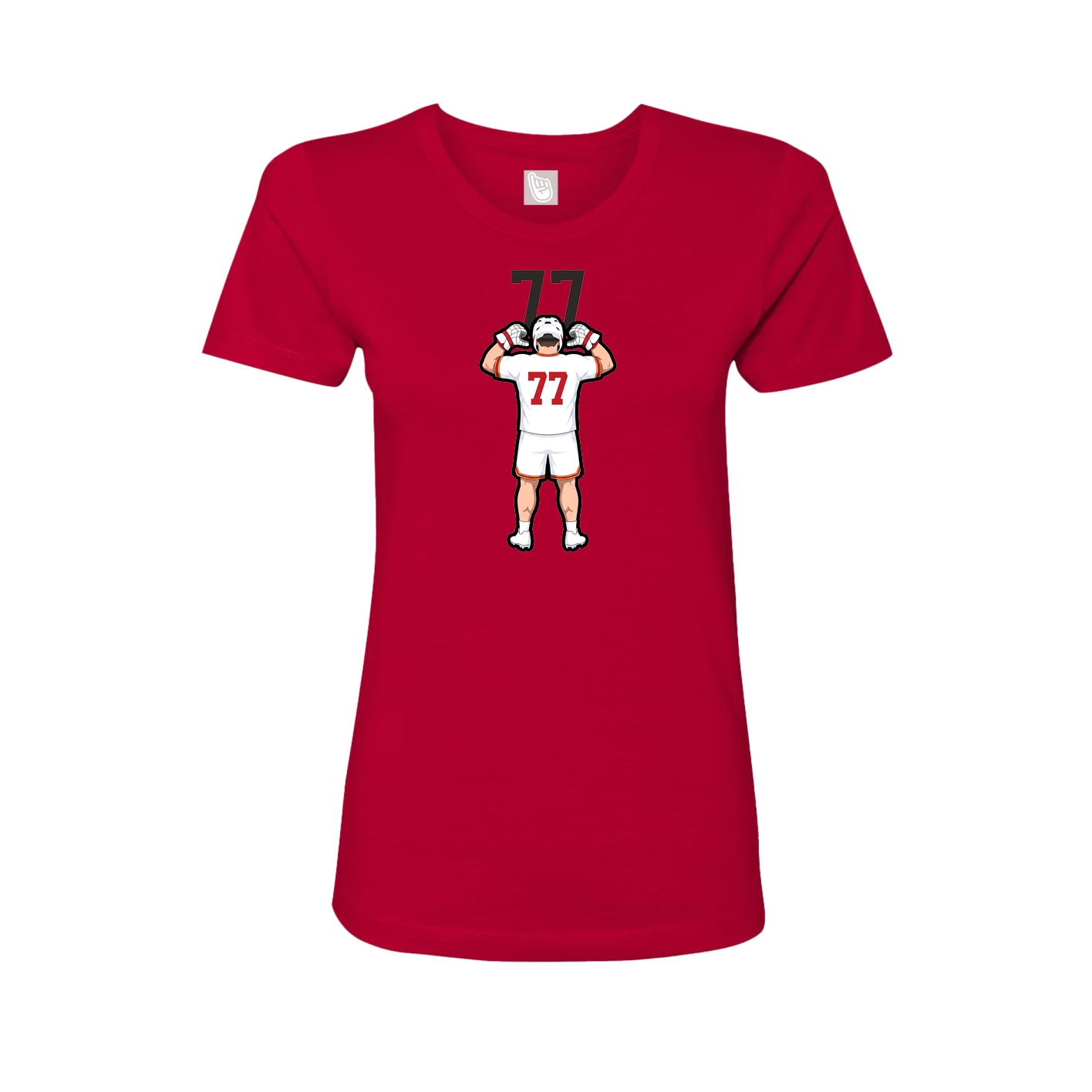 Womens Tee — Number Top in Red