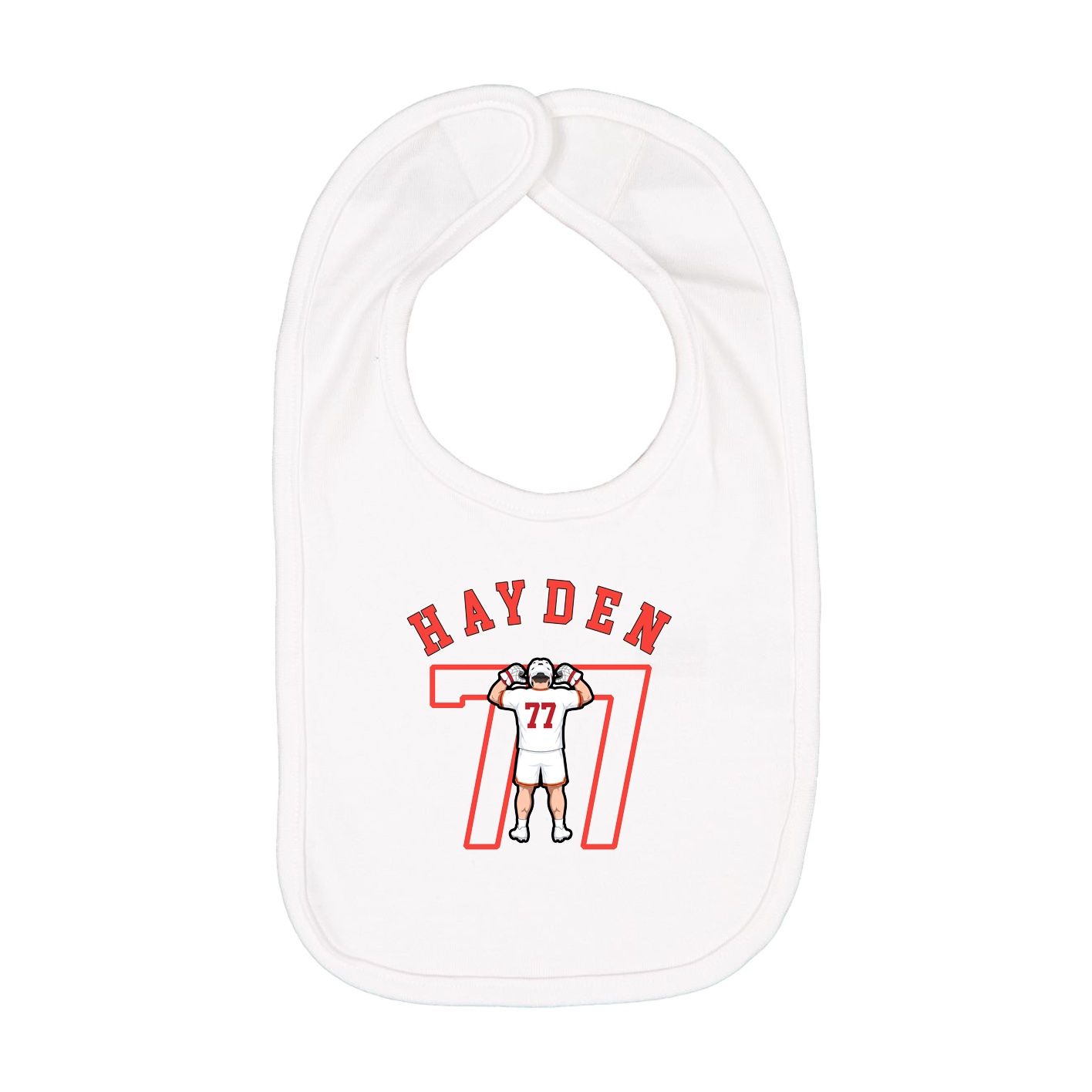 Infant Bib — Shirsey Arch in White