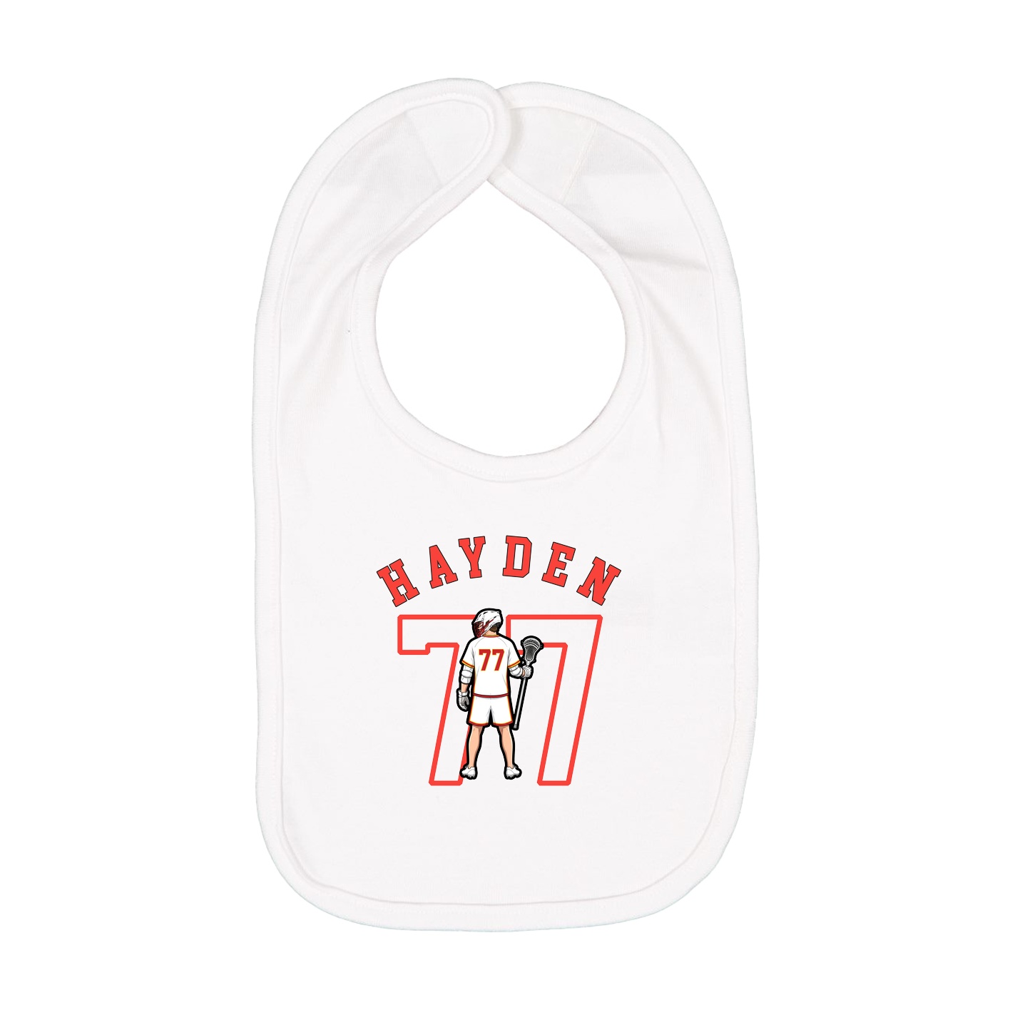 Infant Bib — Shirsey Arch in White
