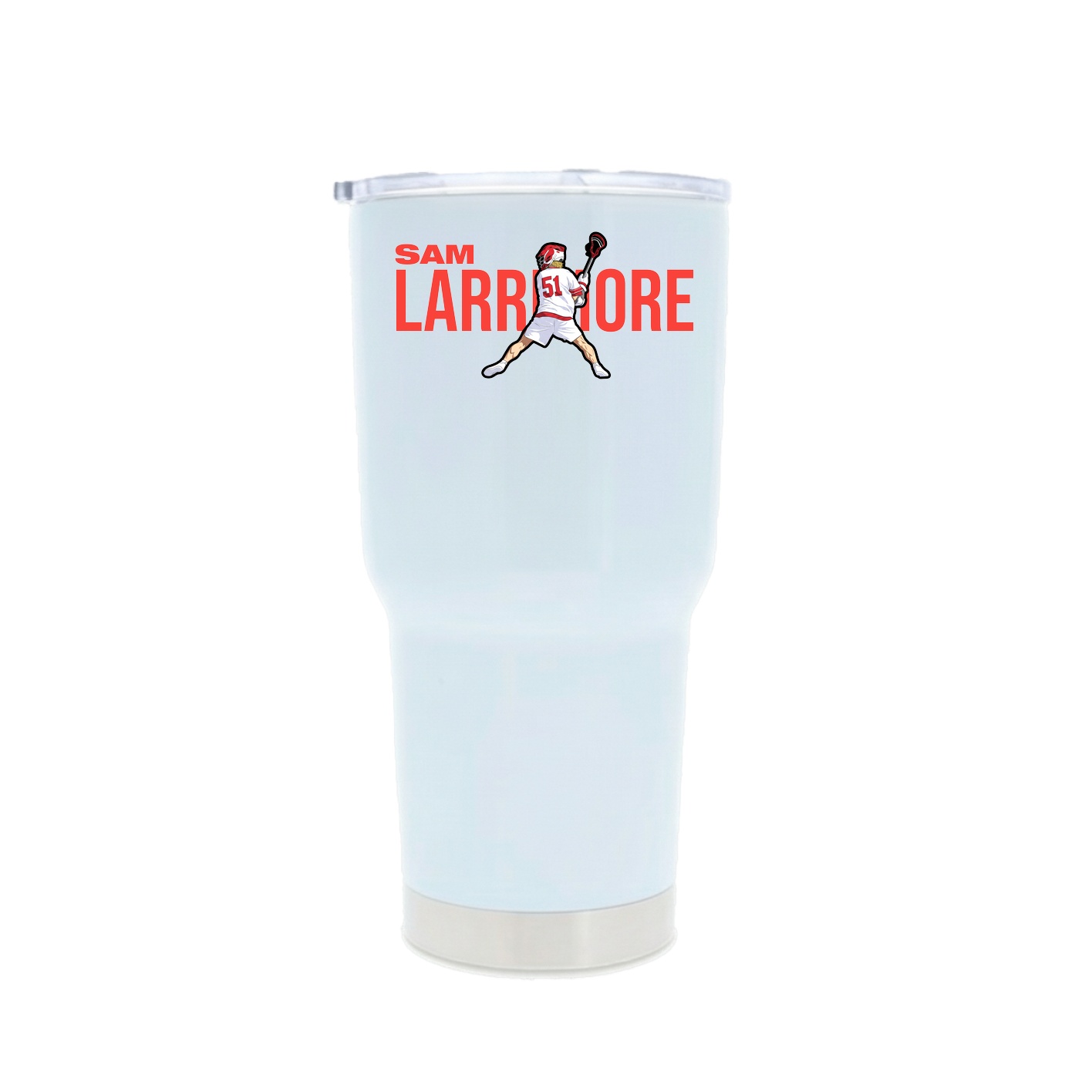 30oz Stainless Steel Tumbler — Player Name in White