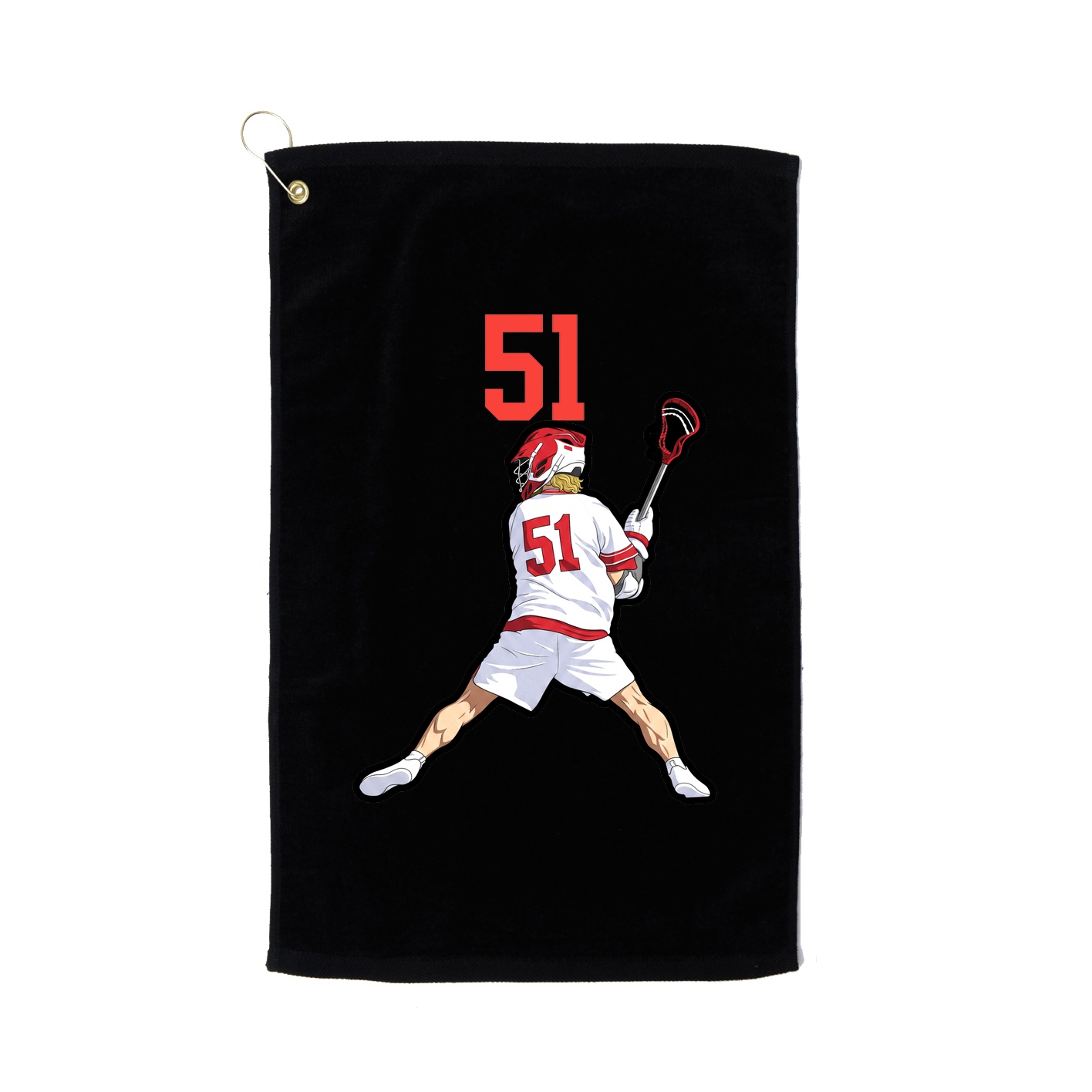 Golf Towel — Number Top in Black