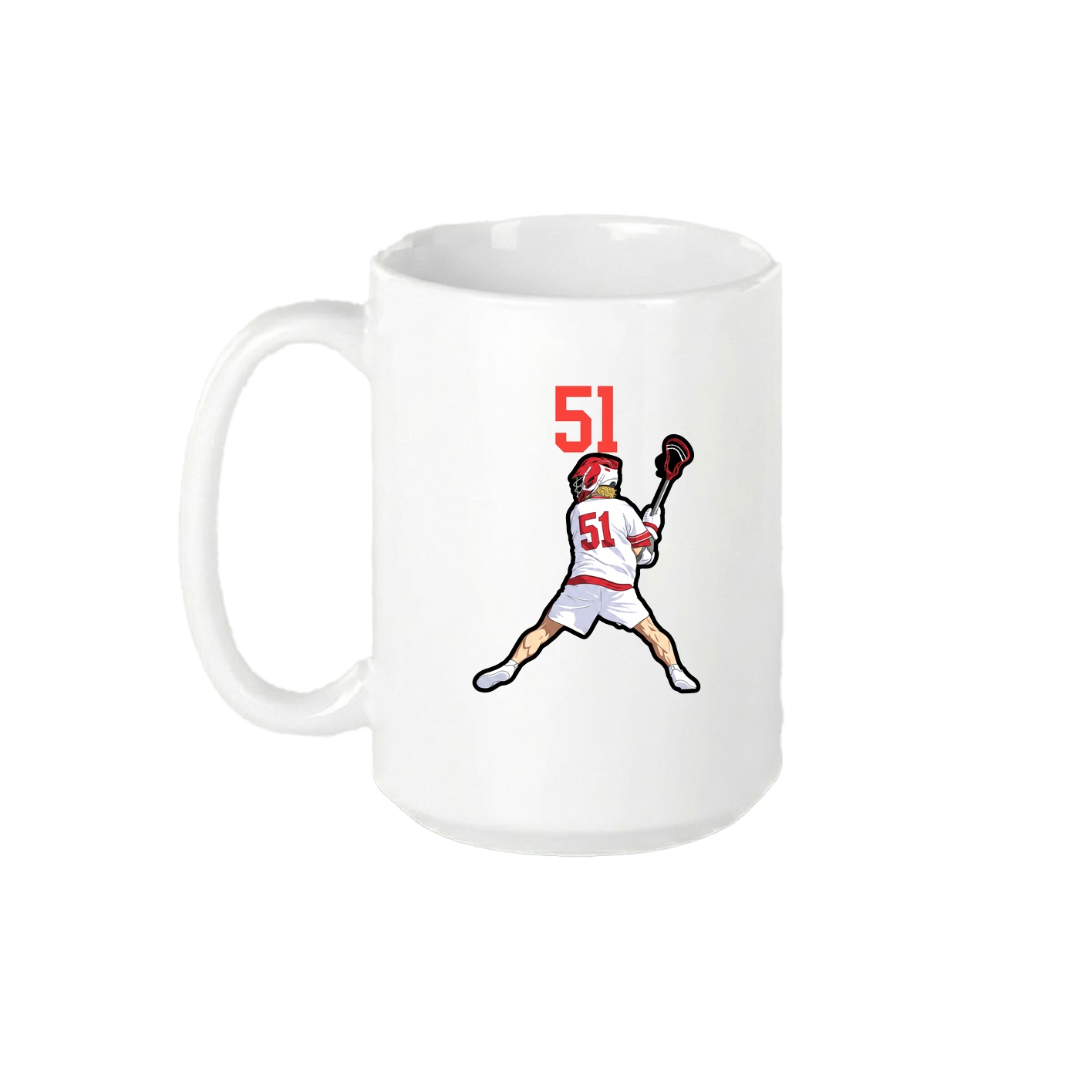 15oz Coffee Mug — Number Top in White