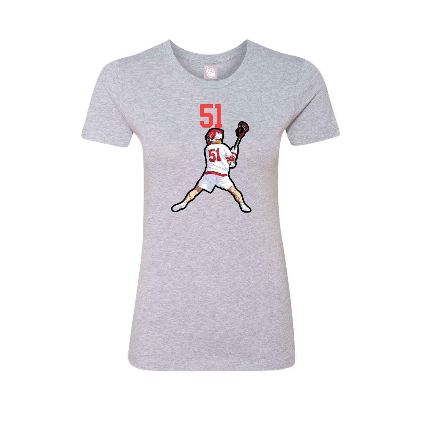 Womens Tee — Number Top in Grey