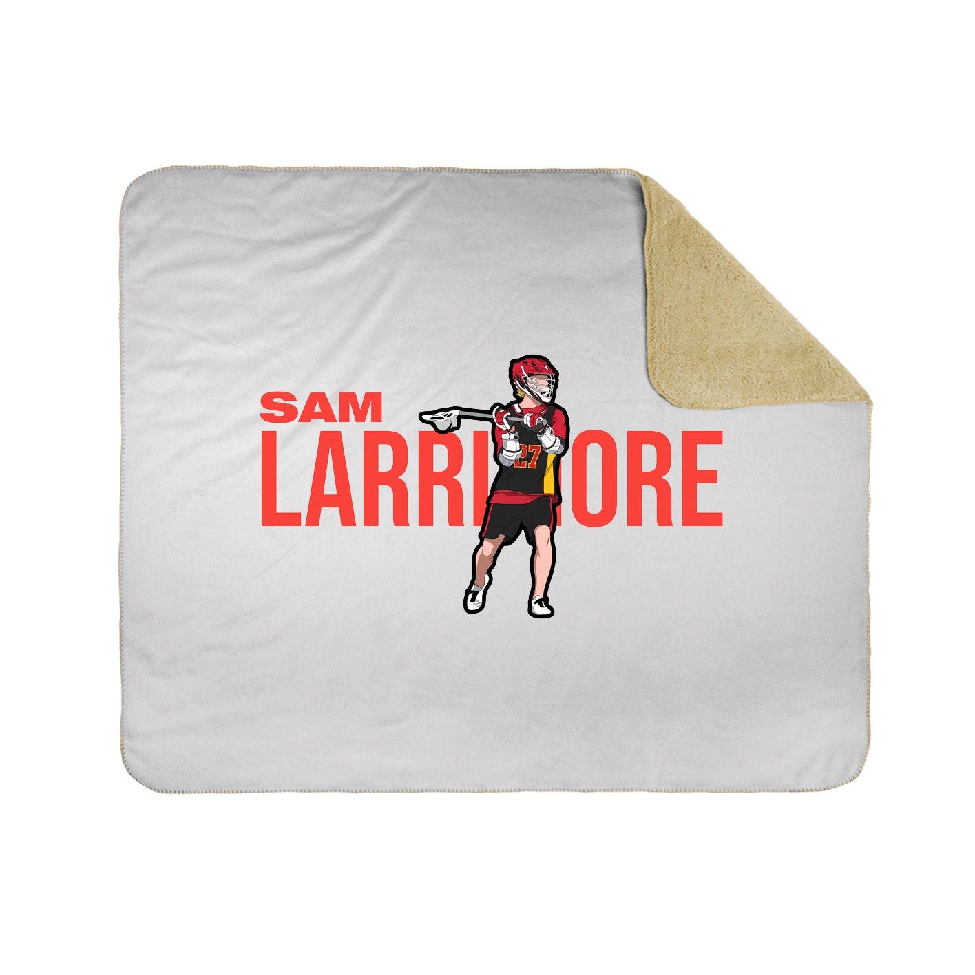 Throw Blanket — Player Name in White