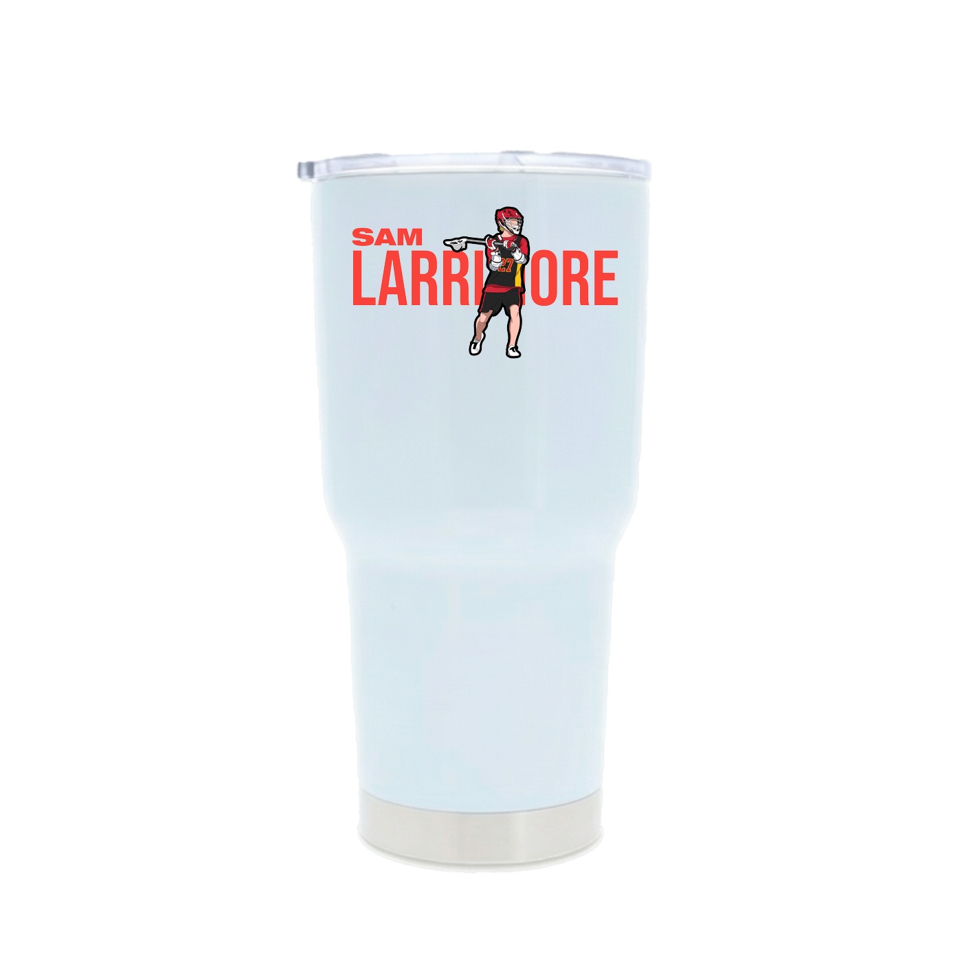 30oz Stainless Steel Tumbler — Player Name in White