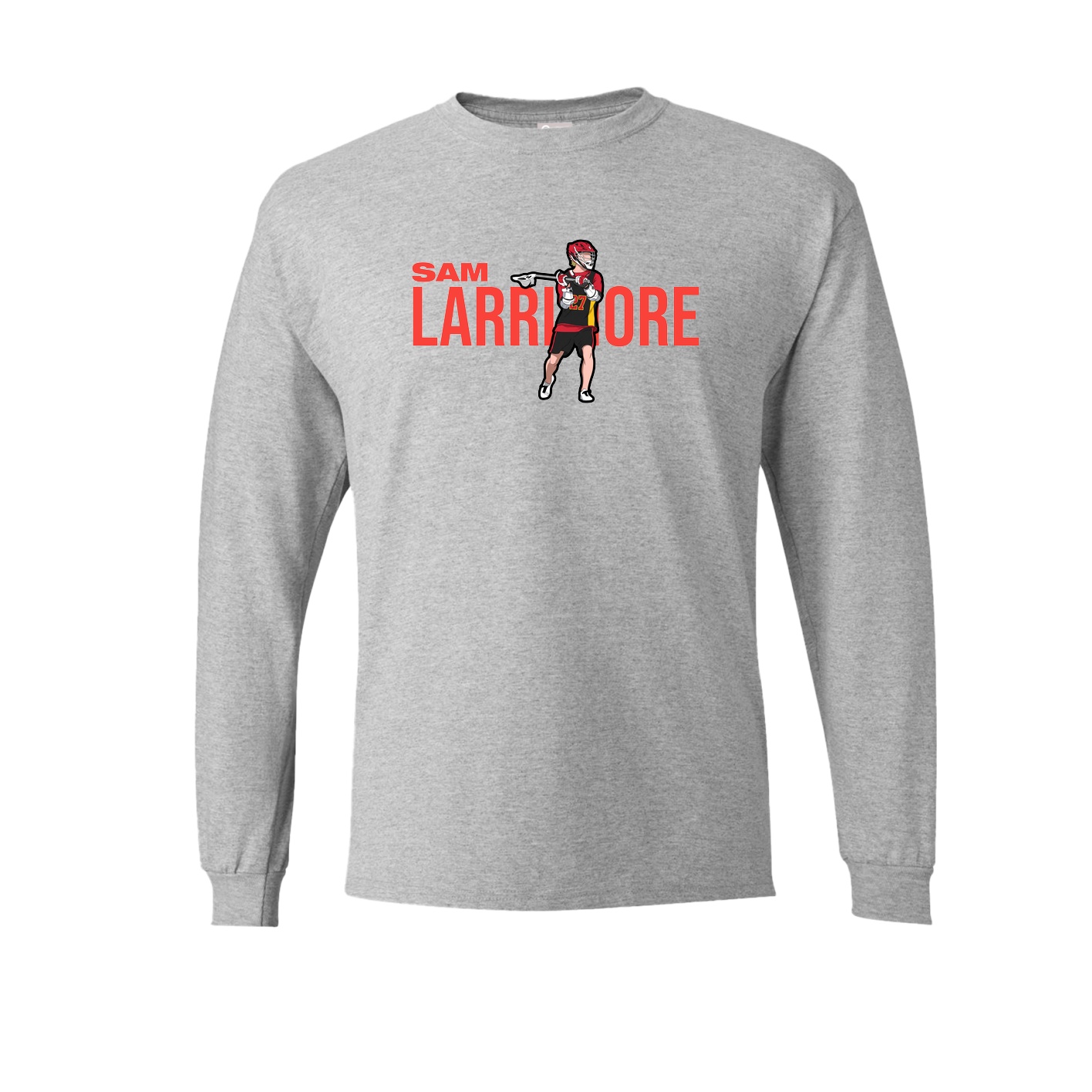 Long Sleeve Tee — Player Name in Grey