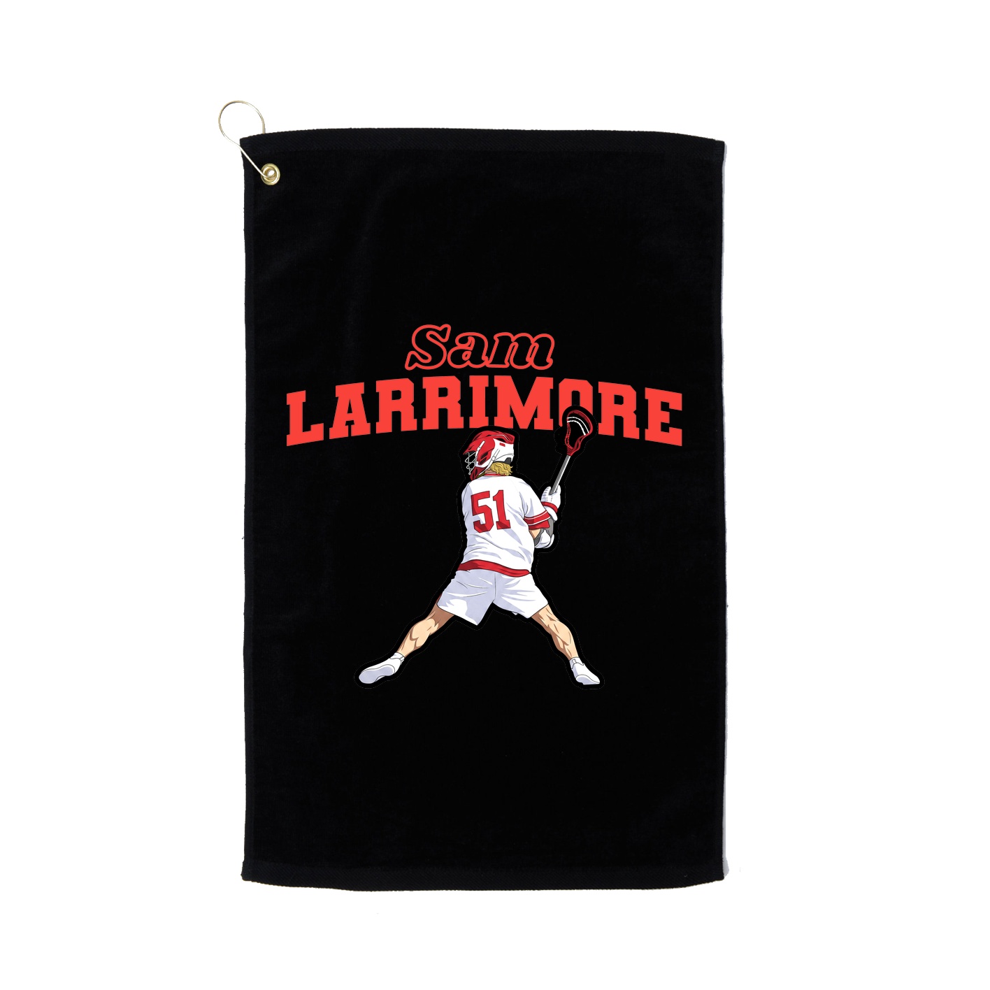 Golf Towel — Name Arch in Black