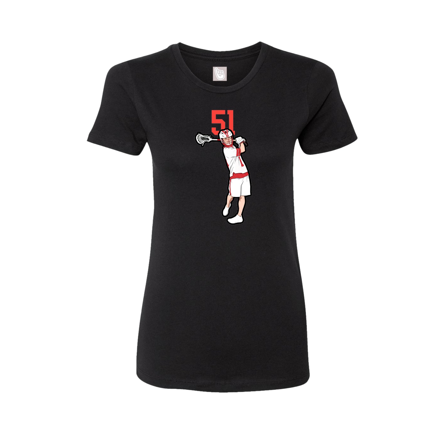 Womens Tee — Number Top in Black