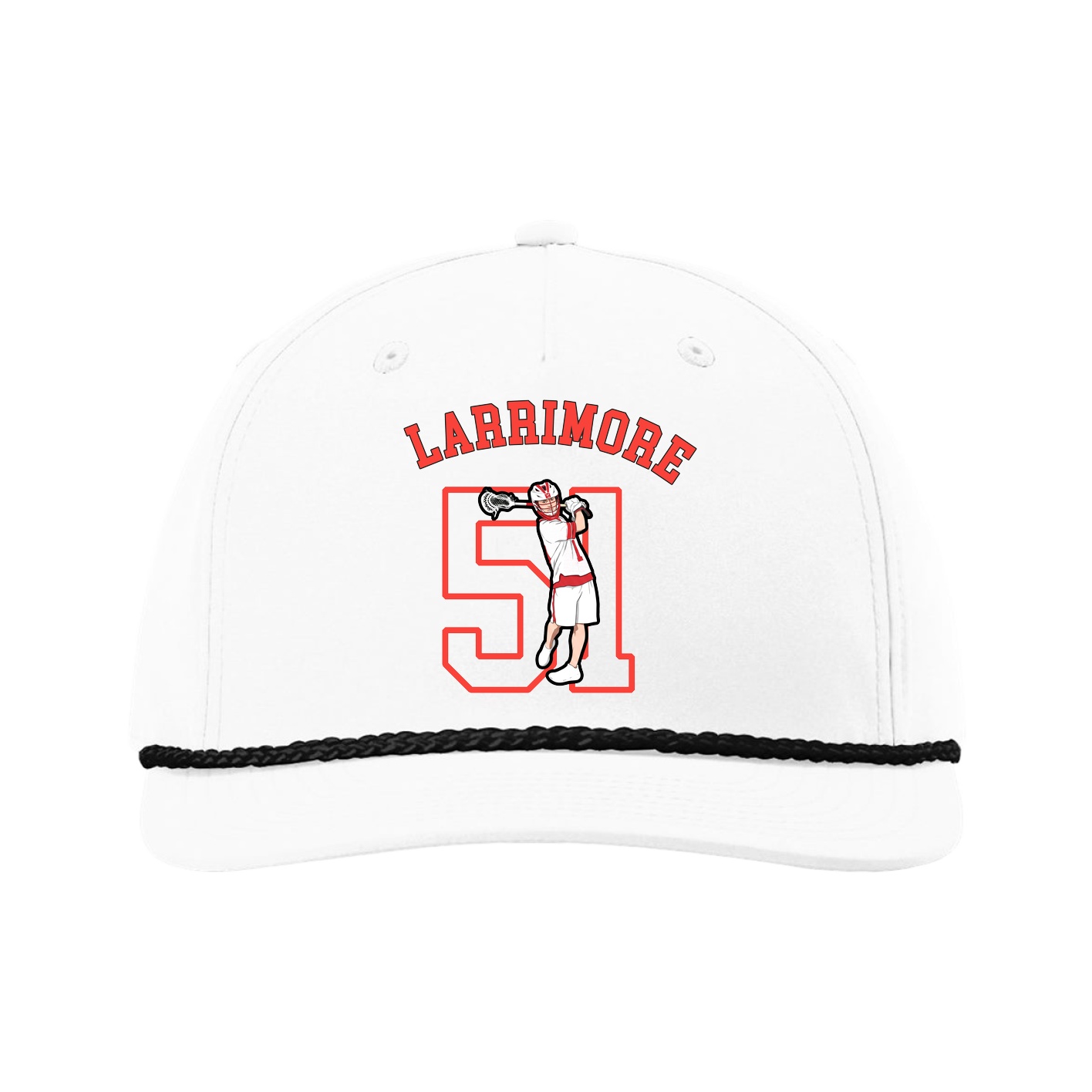 Five-Panel Classic Rope Cap — Shirsey Arch in White
