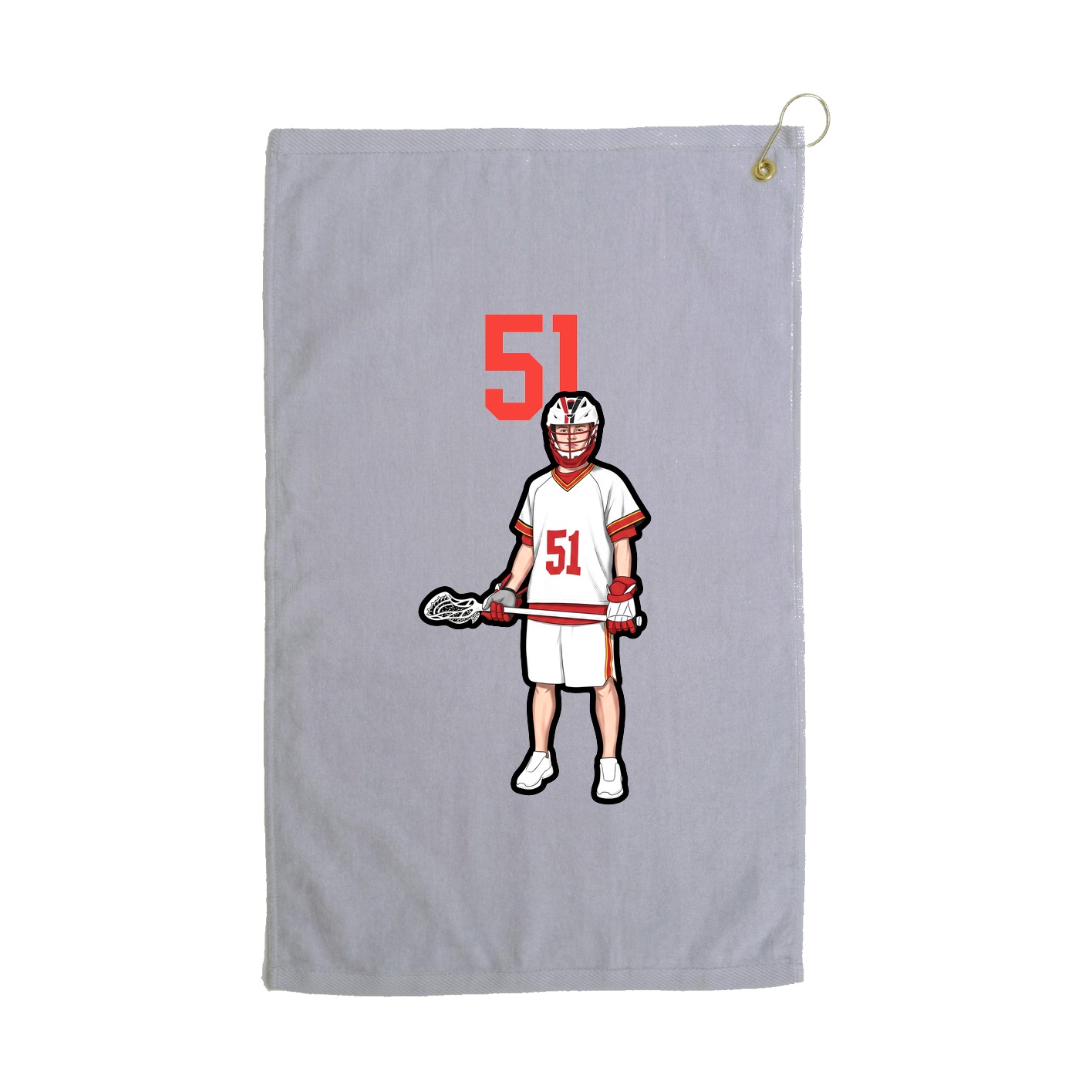 Golf Towel — Number Top in Grey