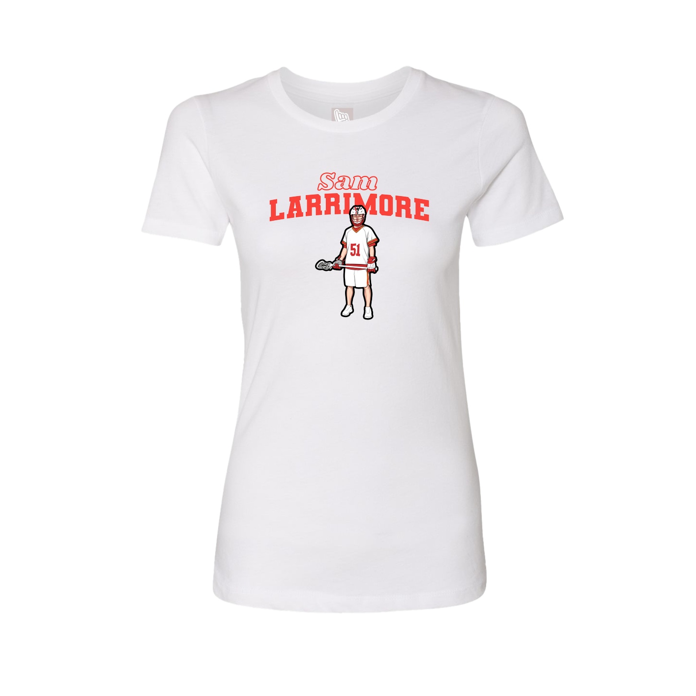 Womens Tee — Name Arch in White