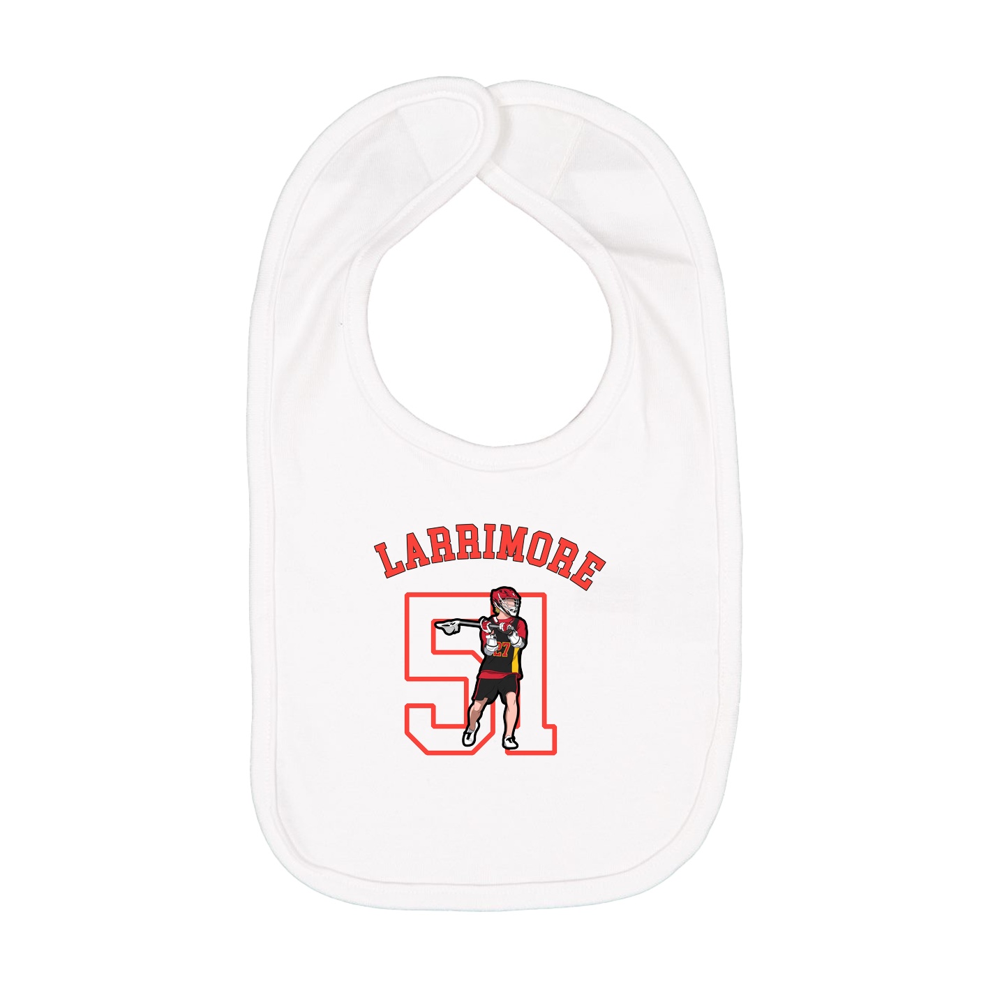 Infant Bib — Shirsey Arch in White