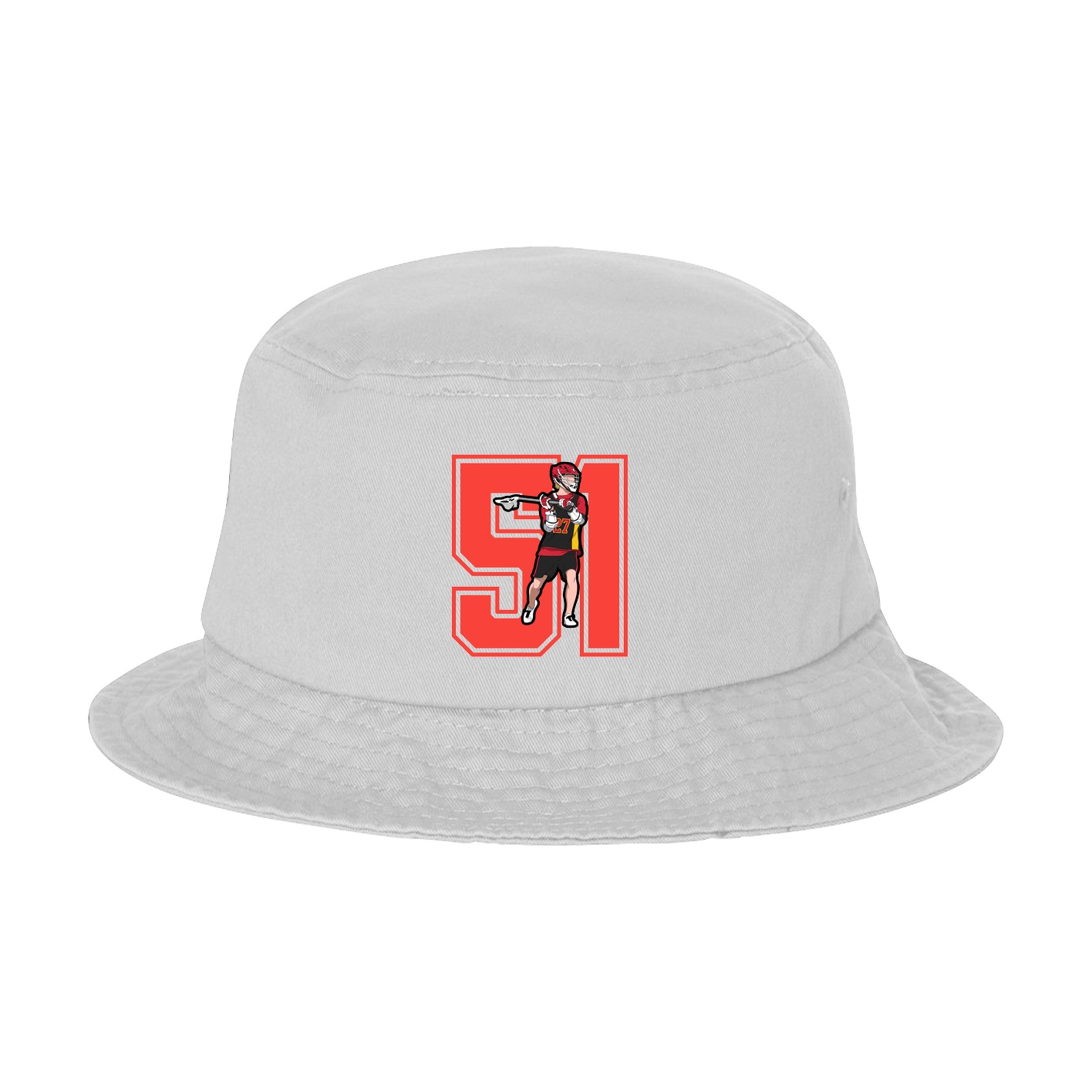 Bucket Cap — Number in White
