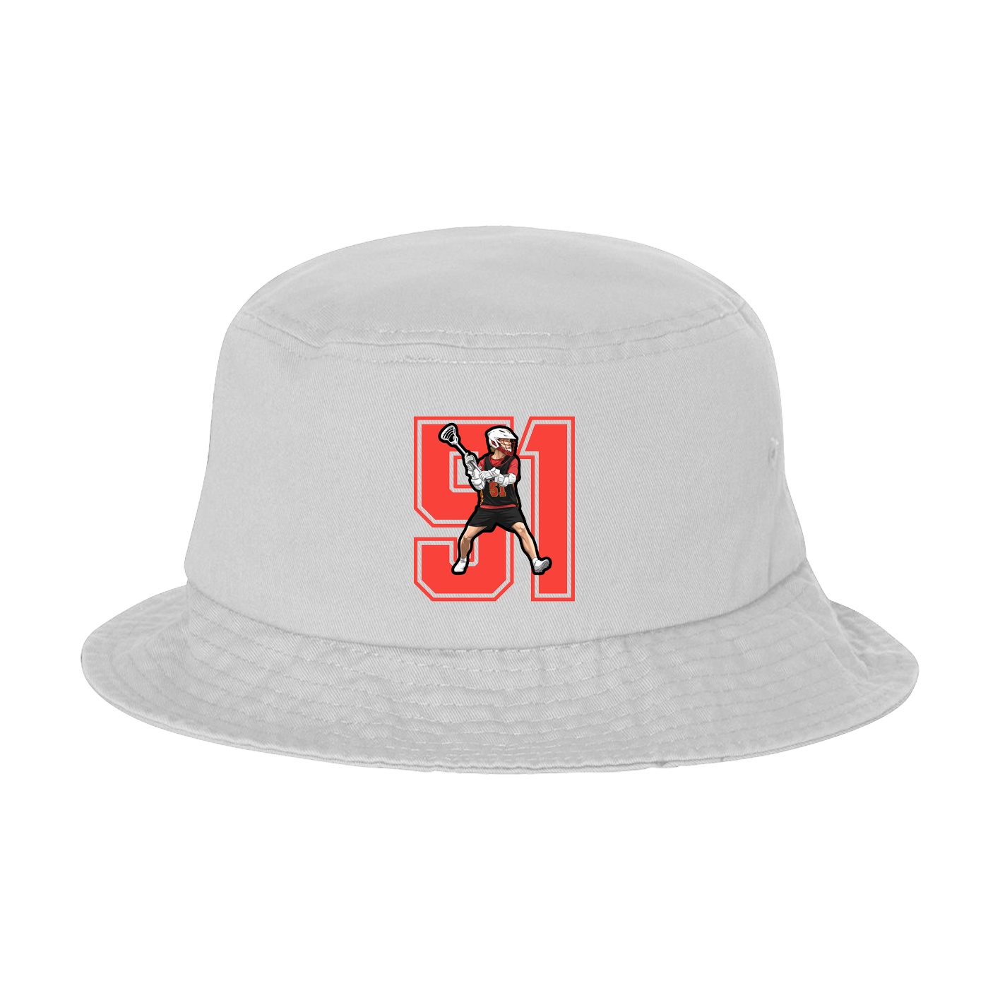 Bucket Cap — Number in White