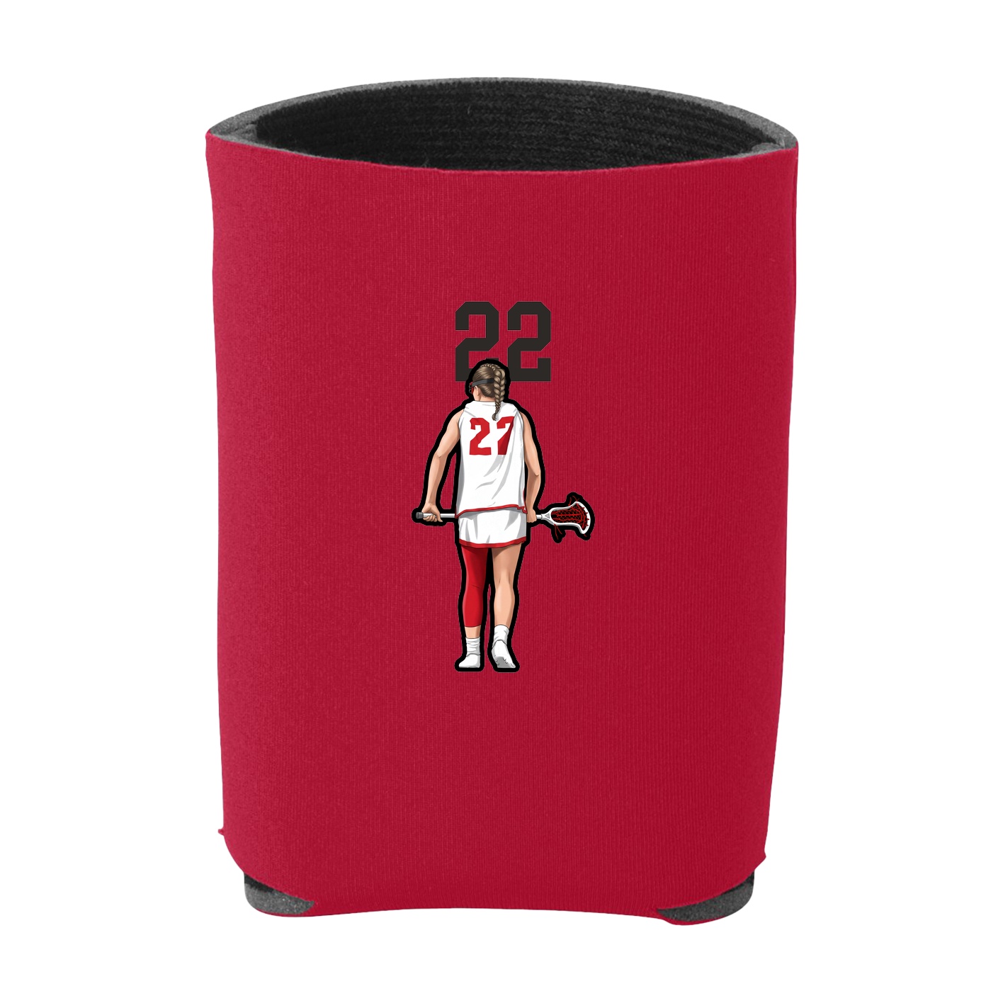 Can Holder — Number Top in Red