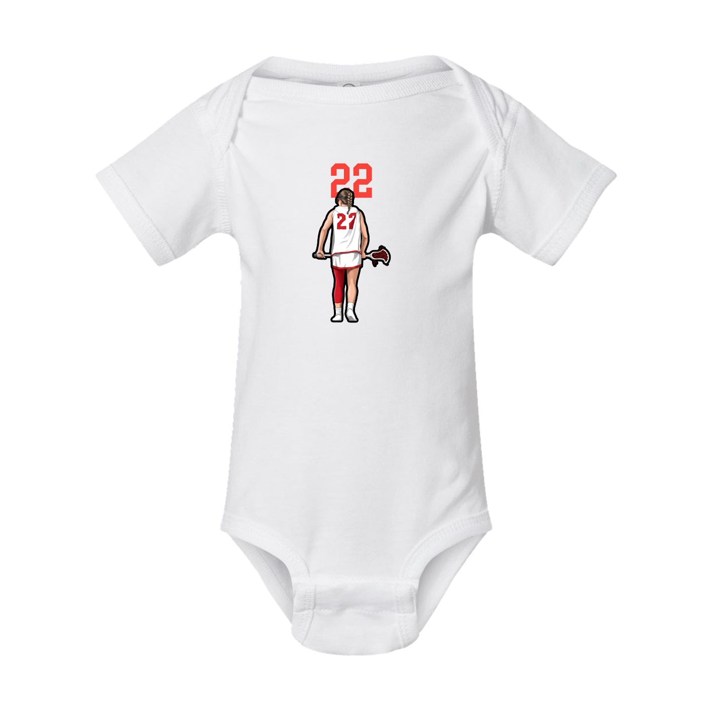 Baby Onesie — Number Top in White