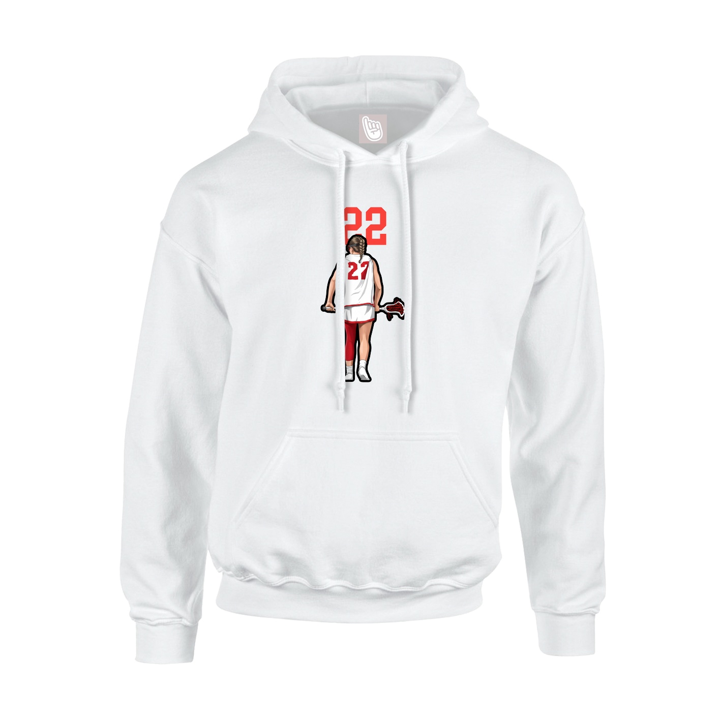Hoodie — Number Top in White