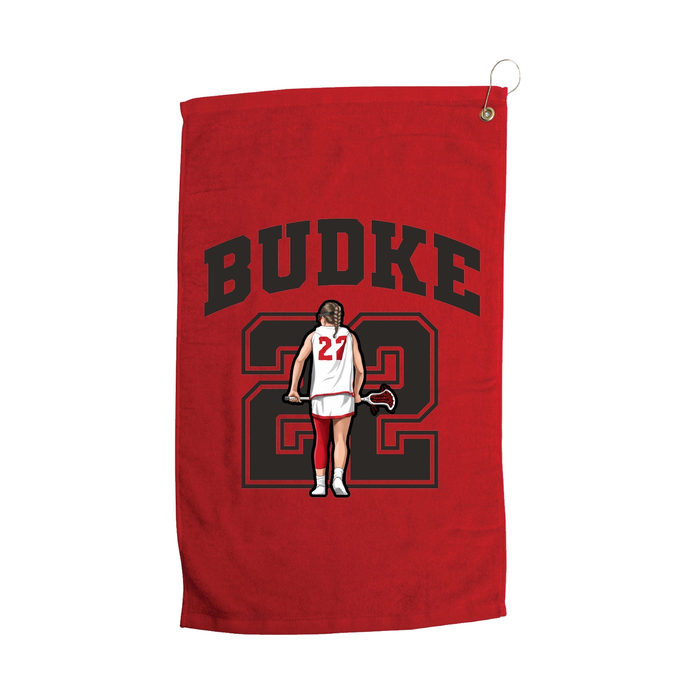 Golf Towel — Number in Red