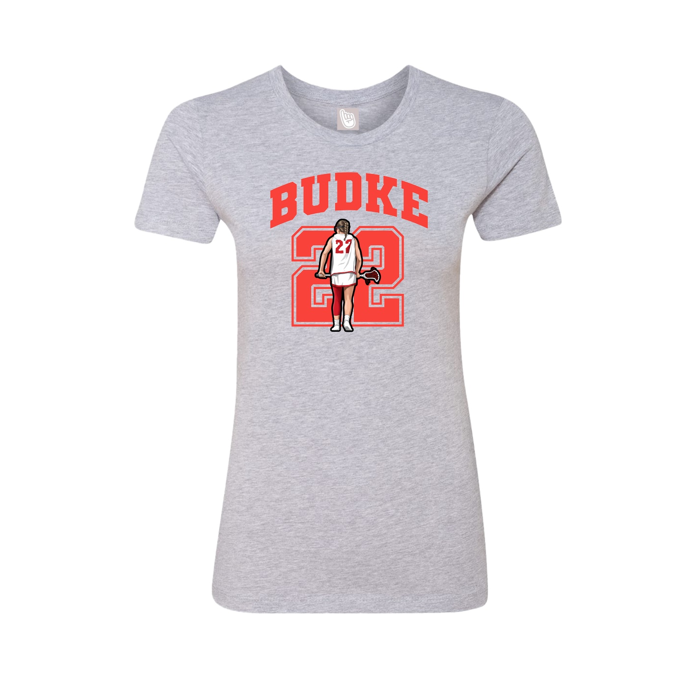 Fitted Women's Tee — Number in Grey