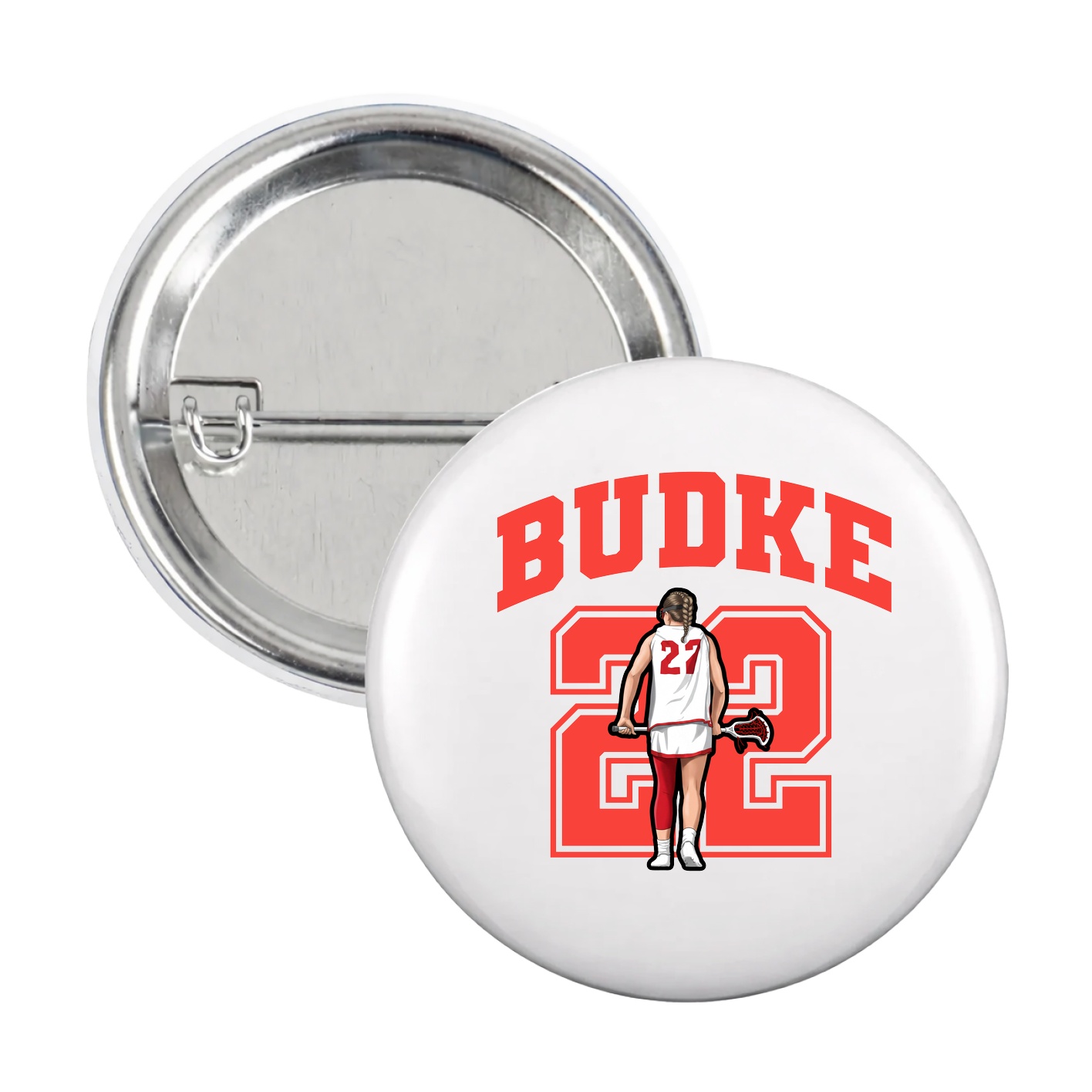 Game Day Button — Number in White