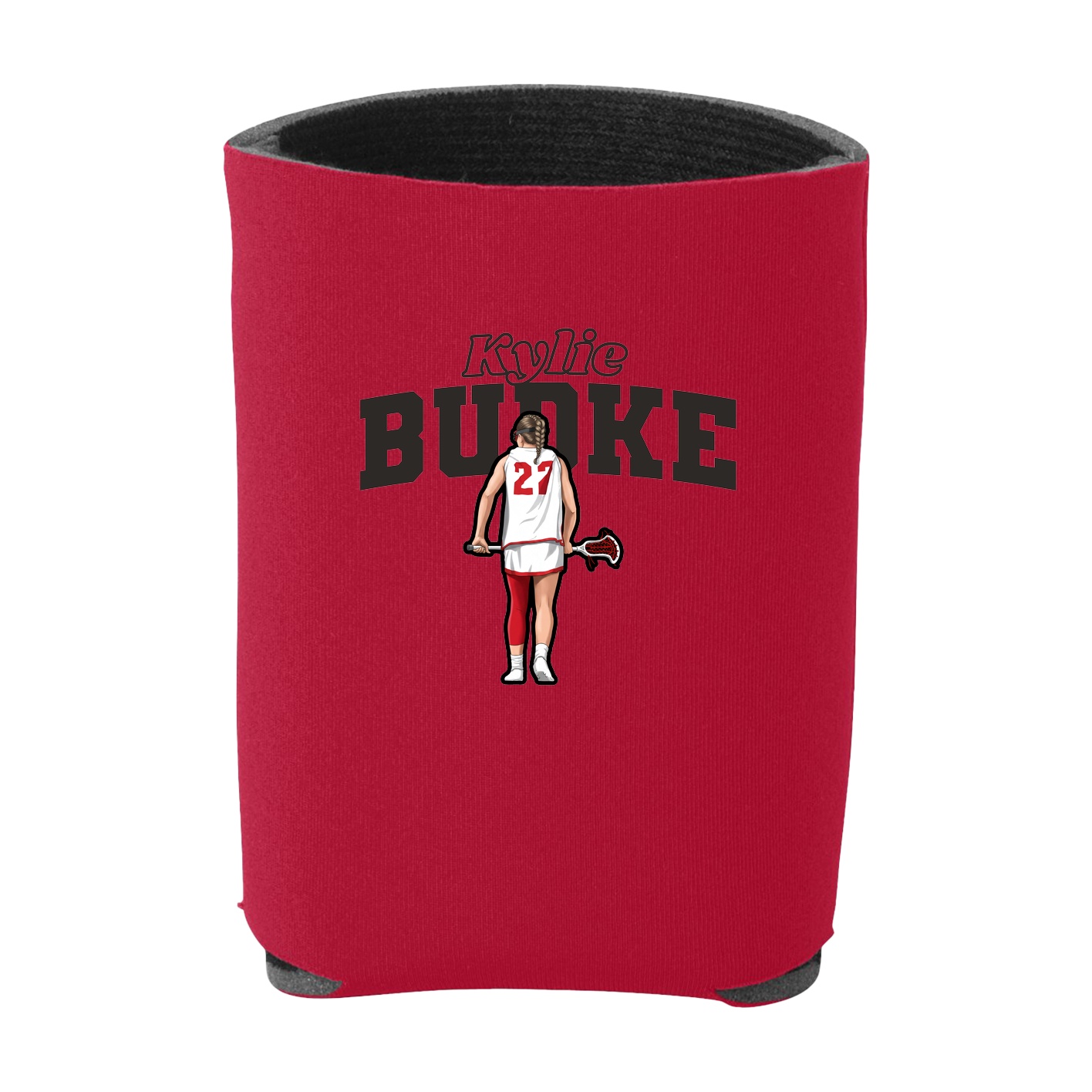 Can Holder — Name Arch in Red