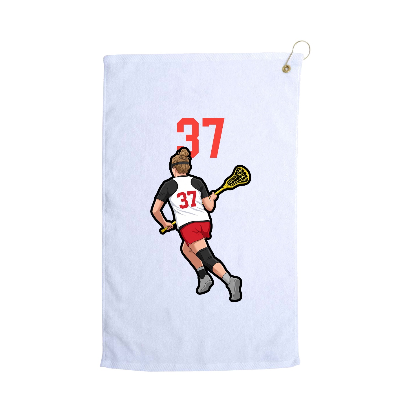 Golf Towel — Number Top in White