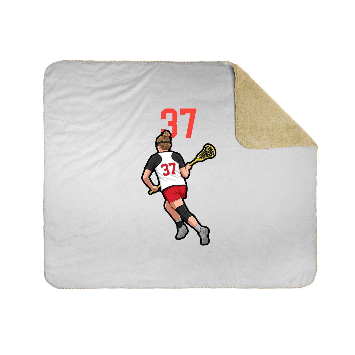 Throw Blanket — Number Top in White