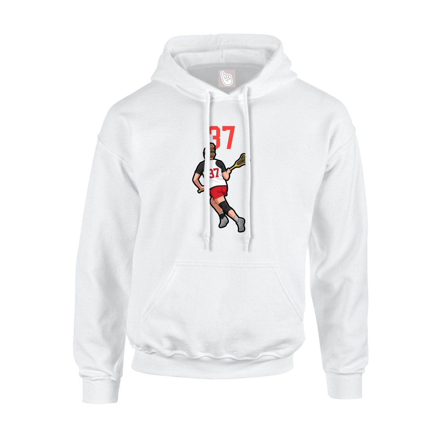 Hoodie — Number Top in White