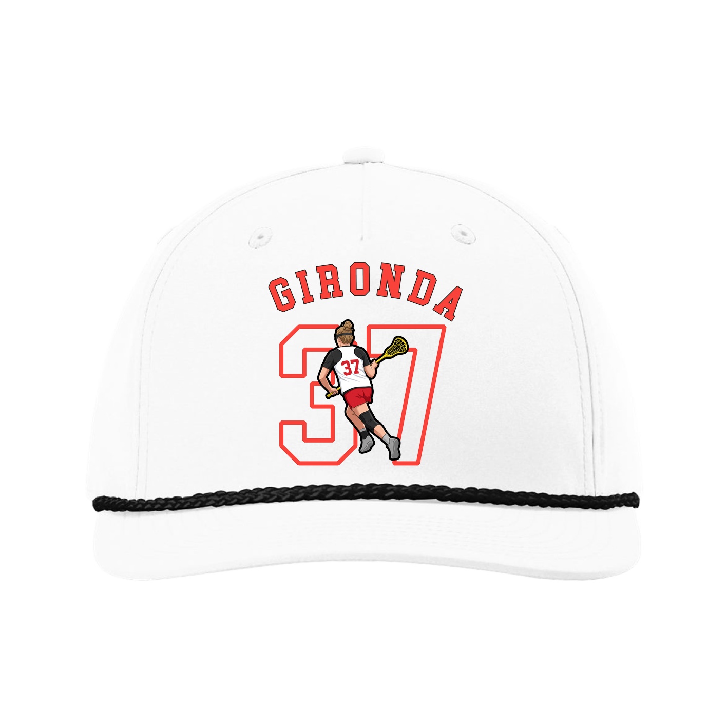 Five-Panel Classic Rope Cap — Shirsey Arch in White
